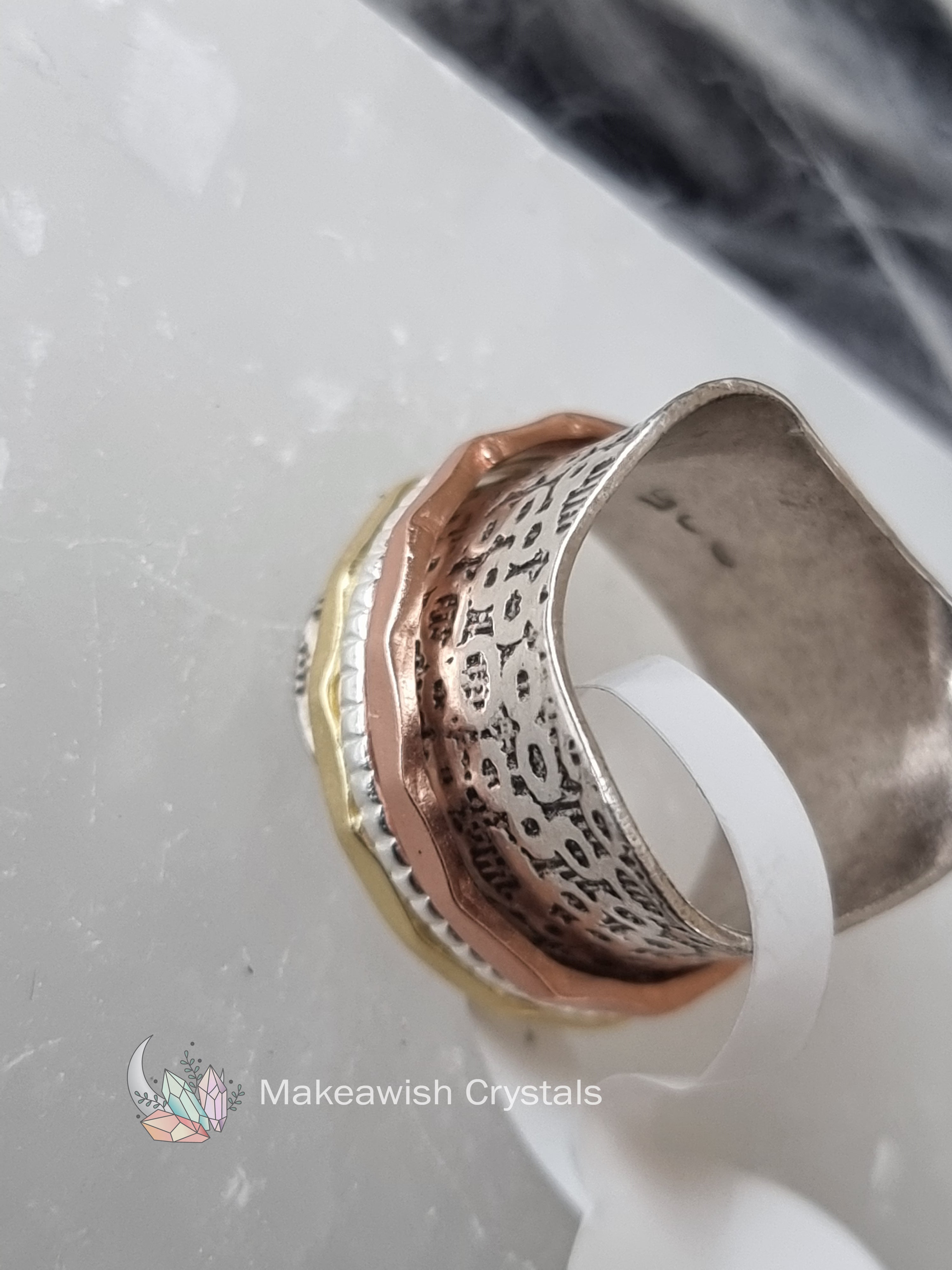 Spinner Ring Three Tone