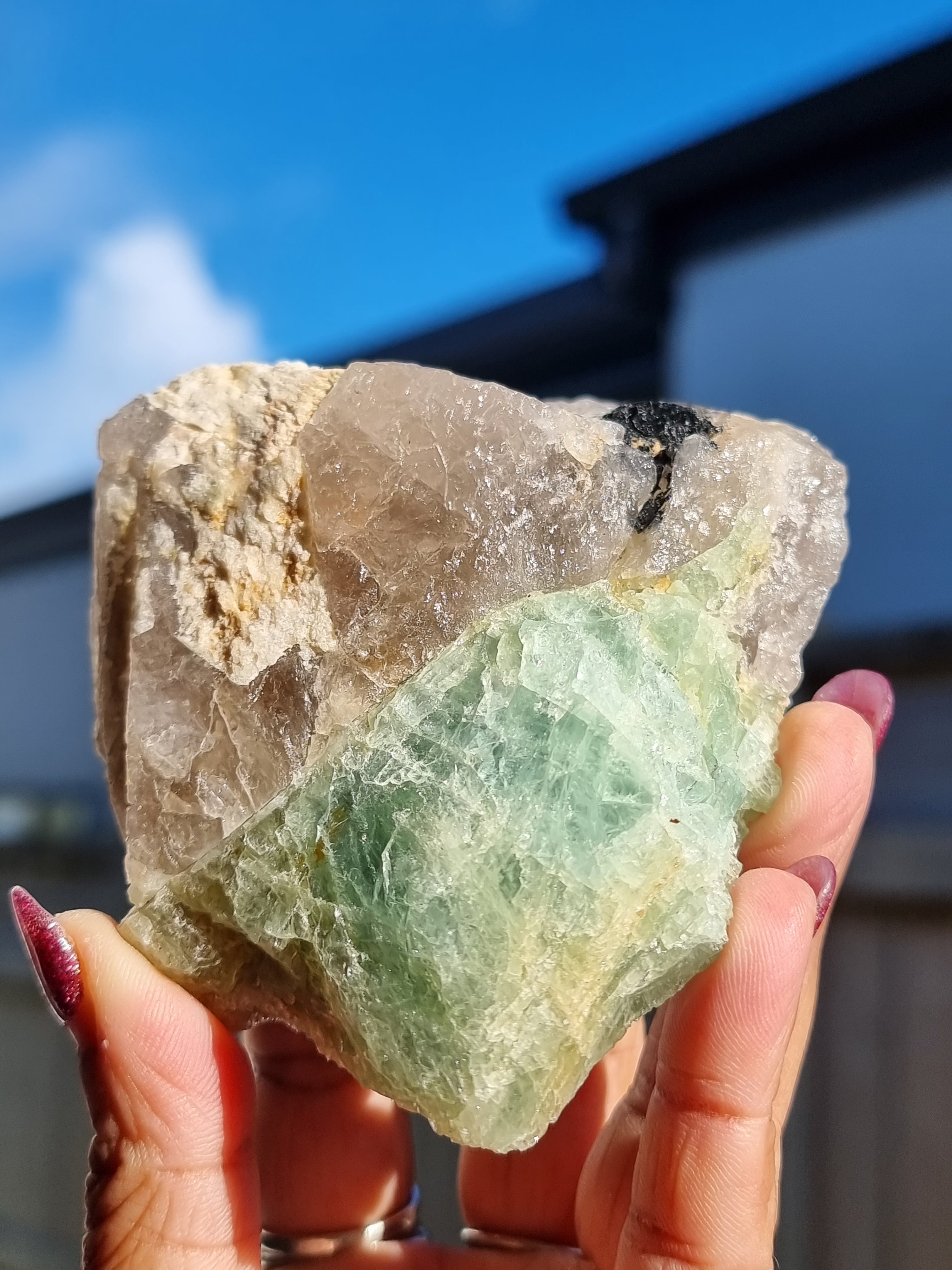 Fluorite and black discount tourmaline