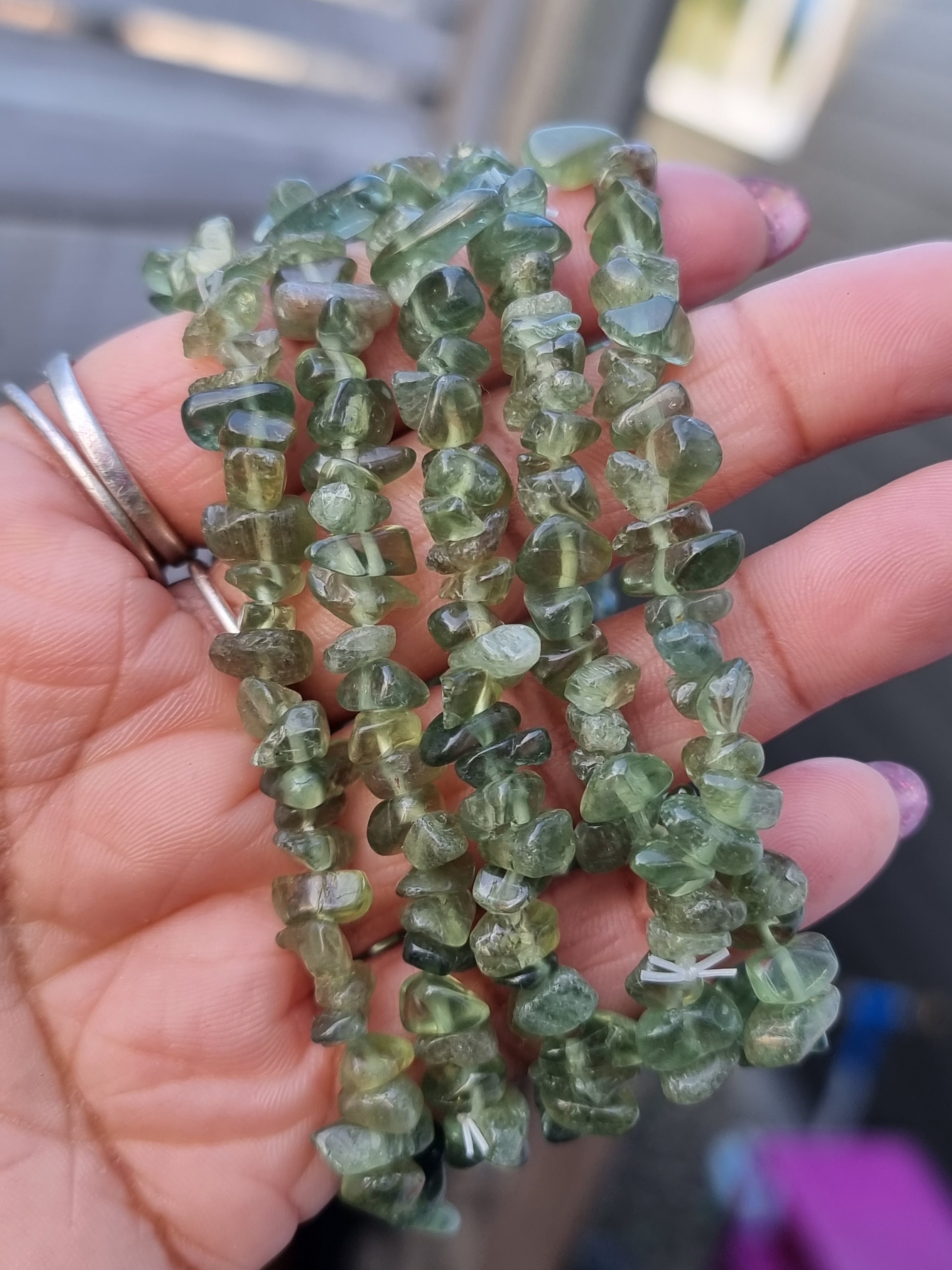 Peridot Chip Bracelet
