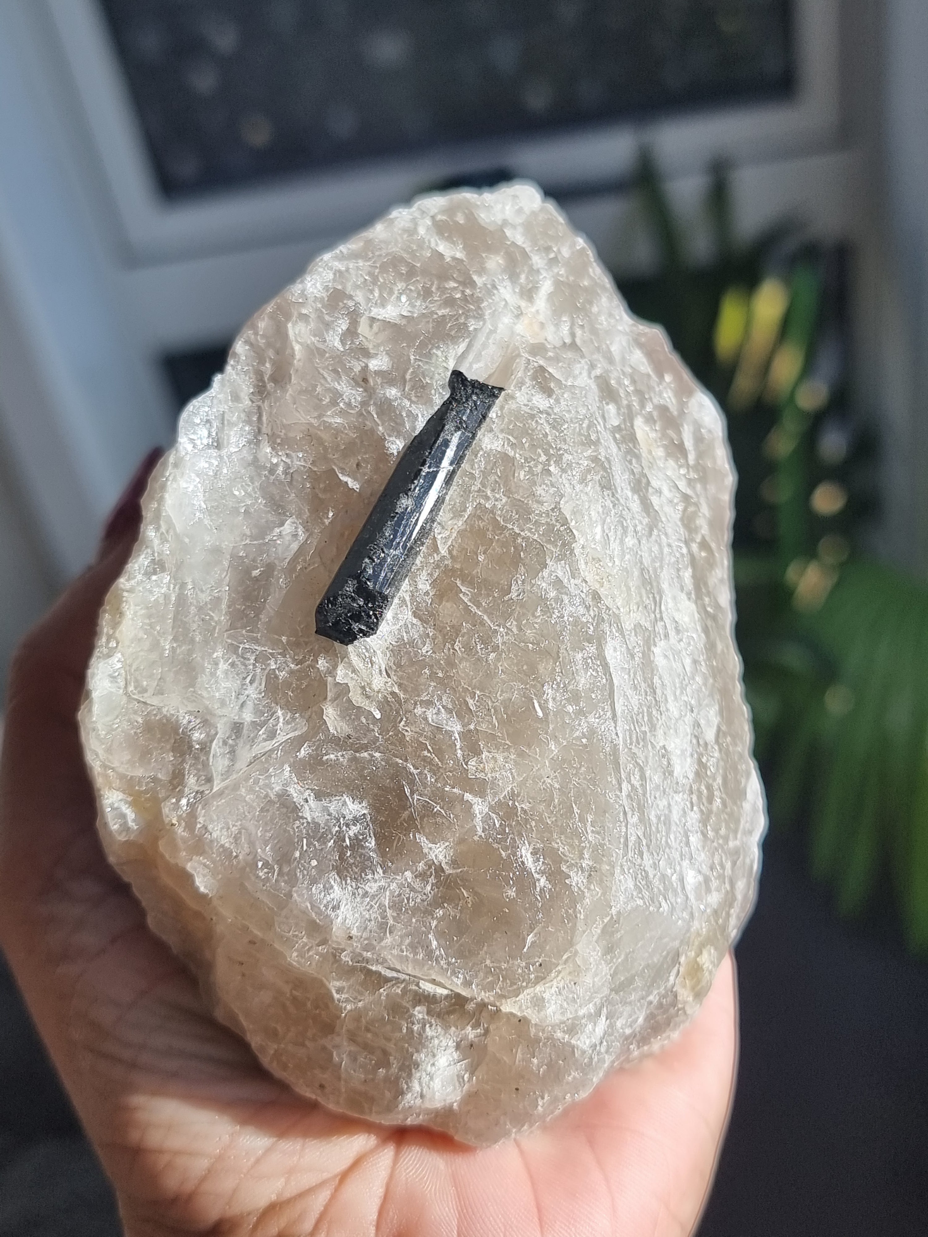 Clear quartz black tourmaline on sale