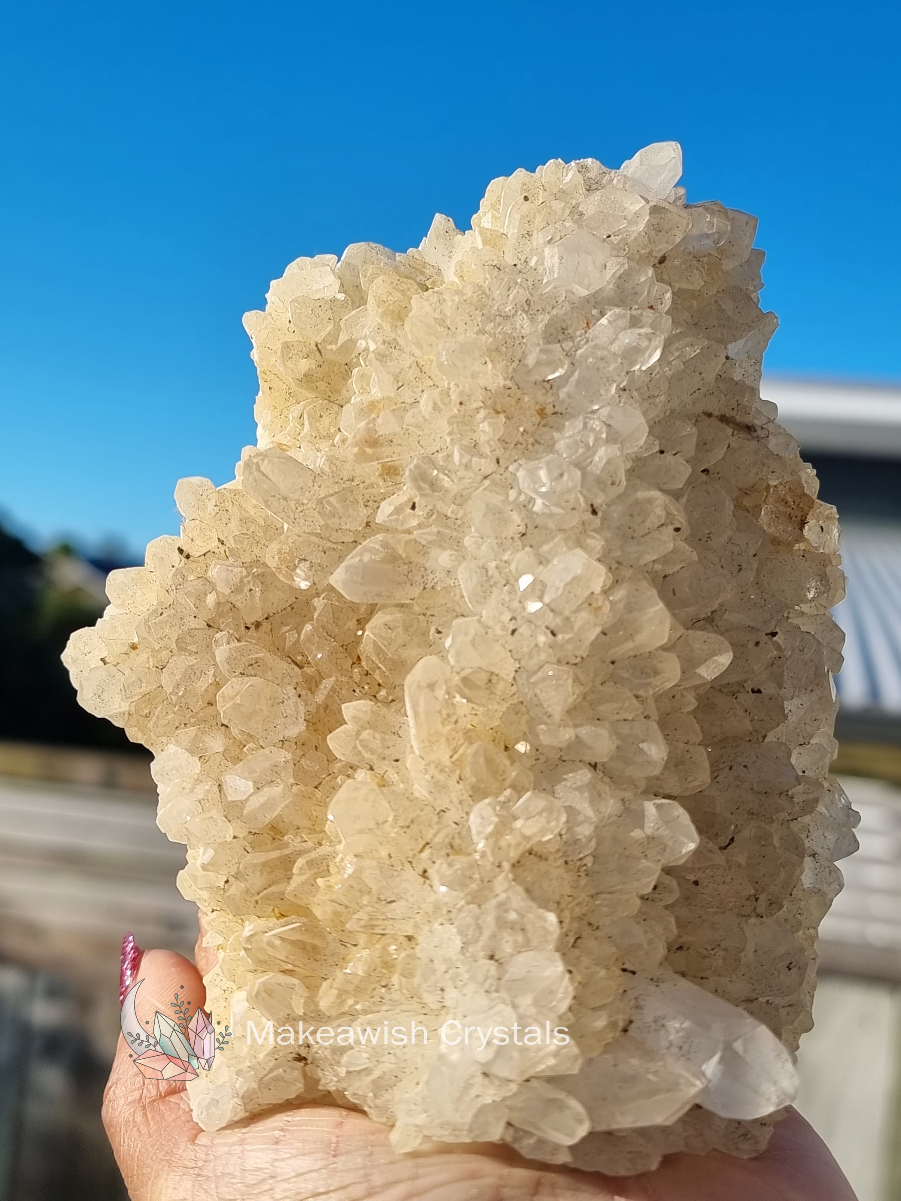 Clear Quartz Cluster Standing
