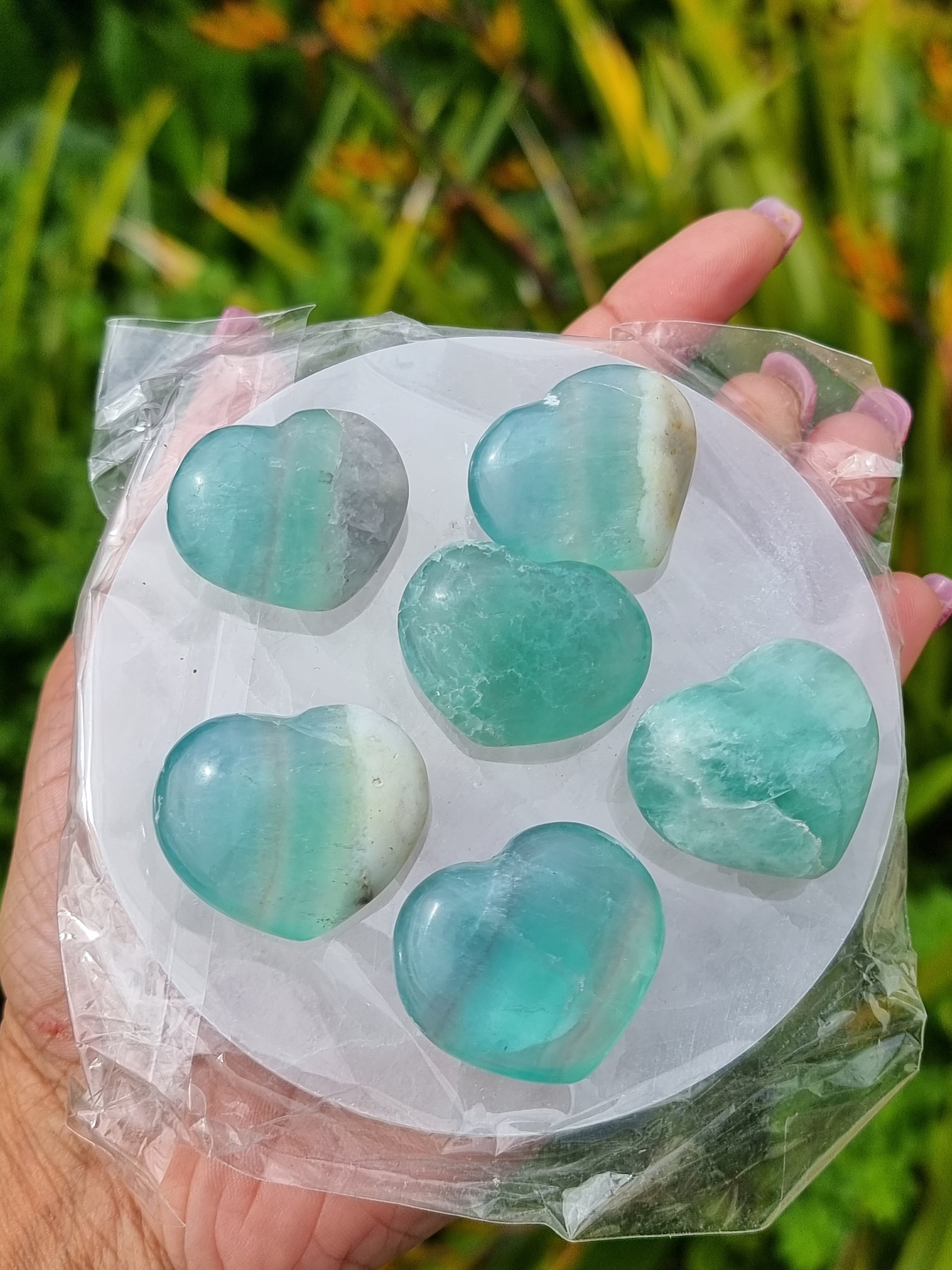 Green Fluorite Heart