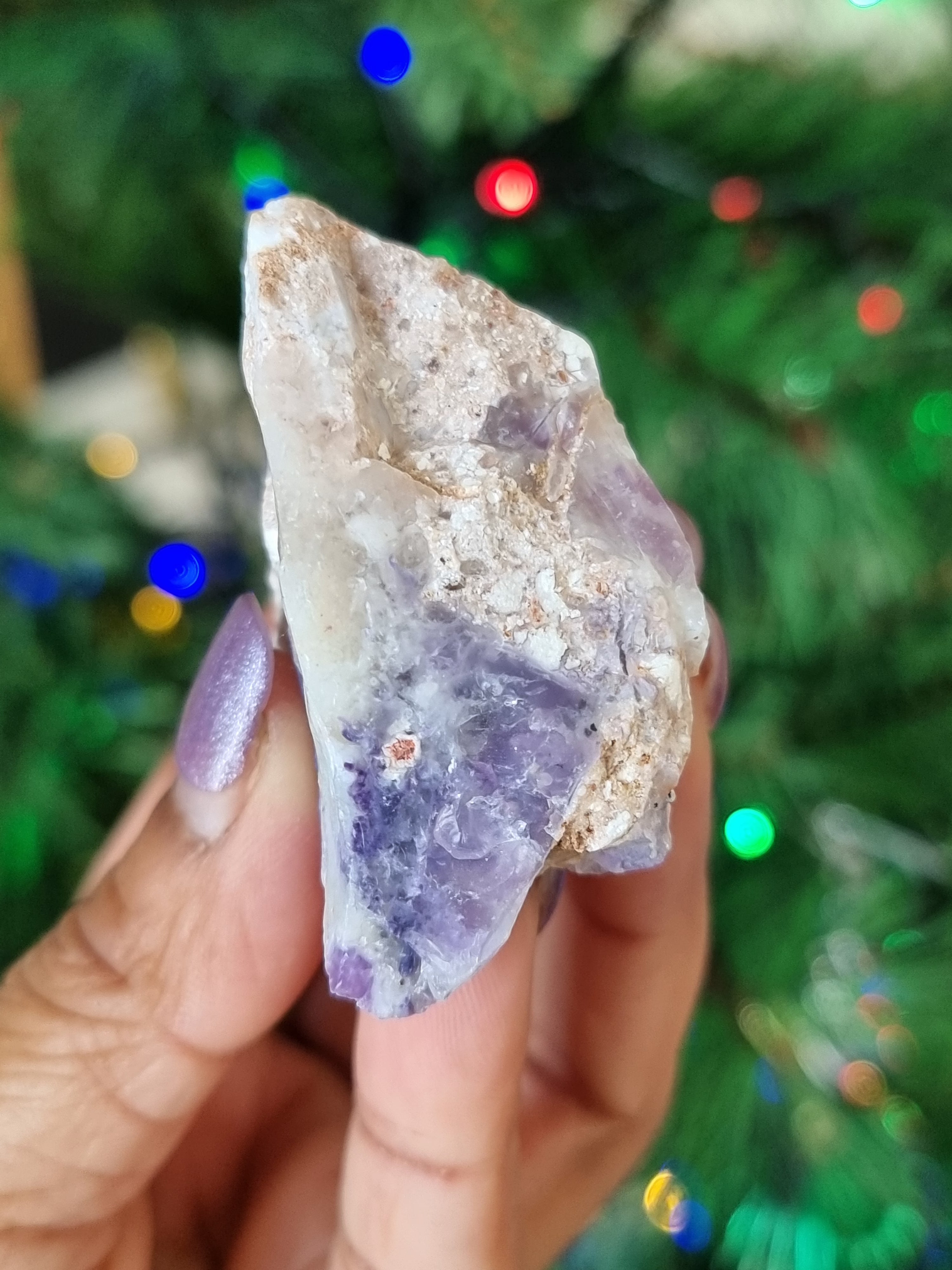 Purple Fluorite in Dolomite Rough