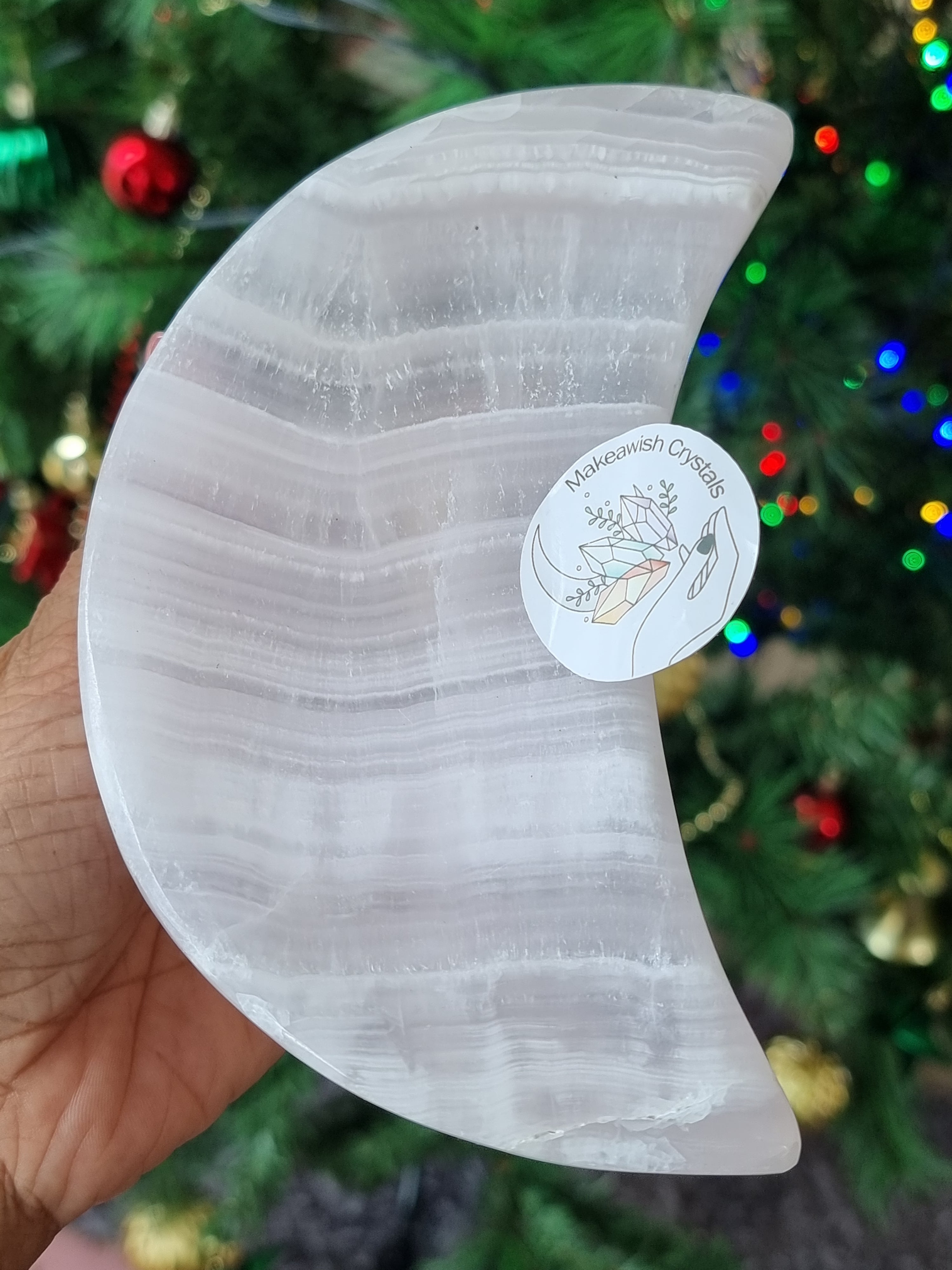 Pink Mangano Calcite Moon