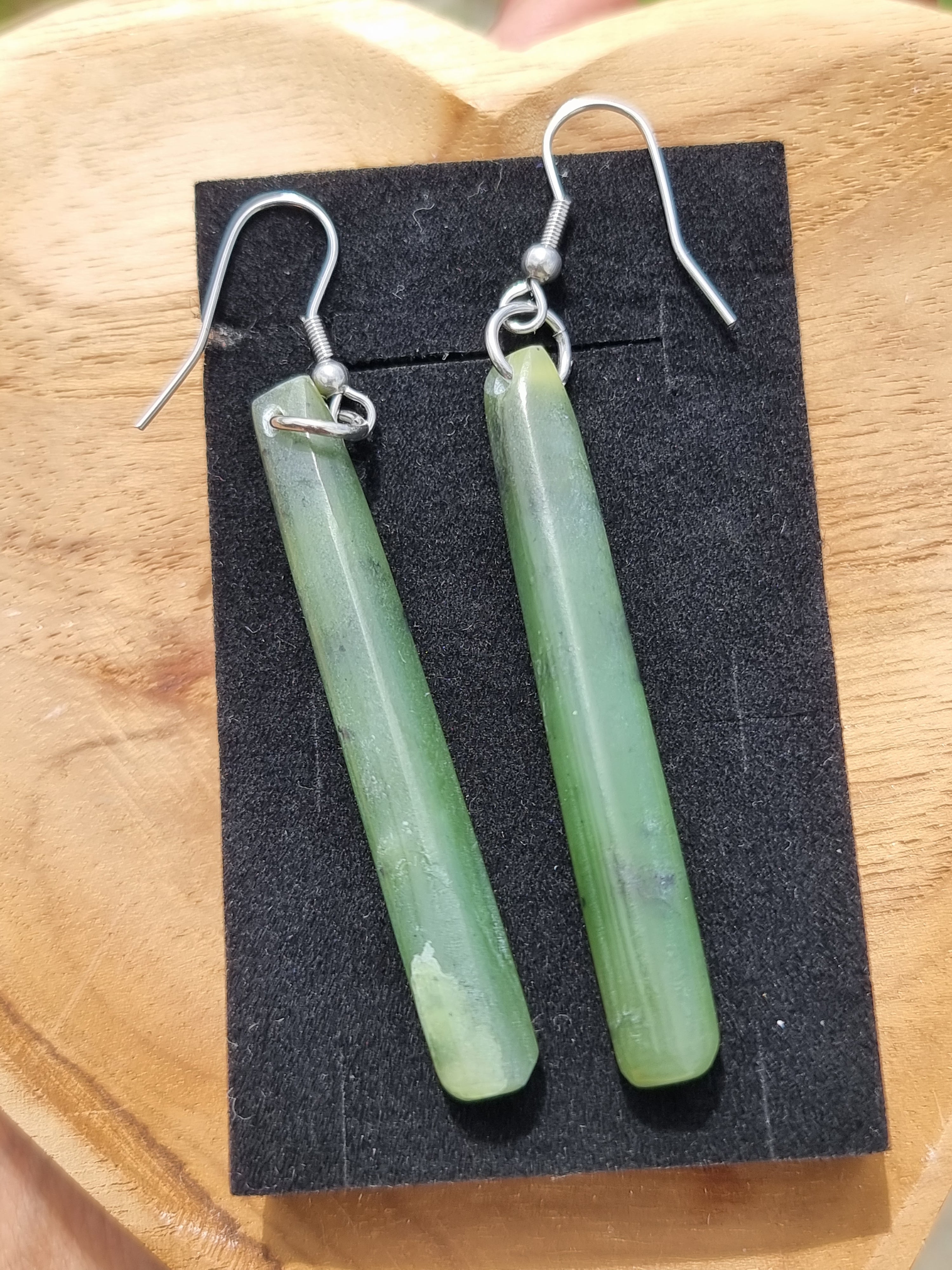 Greenstone Earrings Mined in NZ