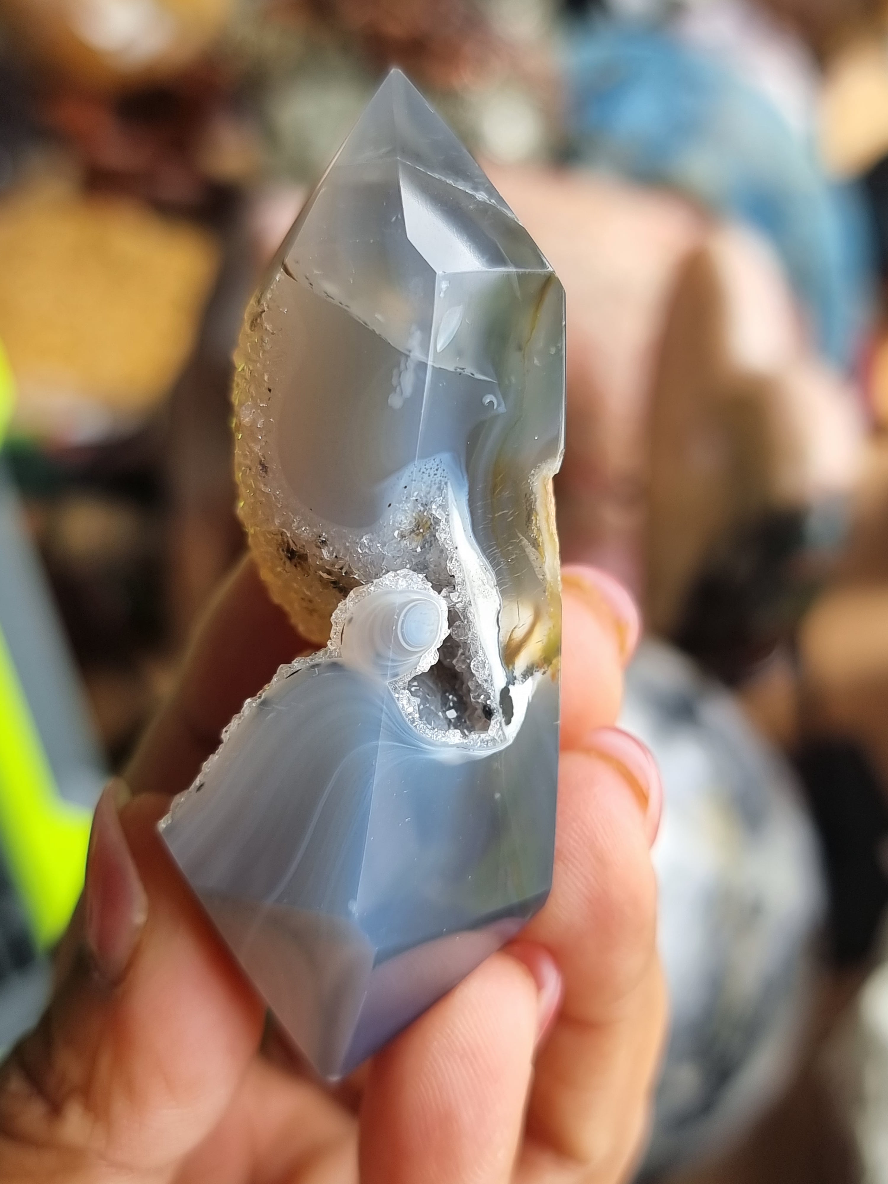 Druzy Agate Double Terminated Point