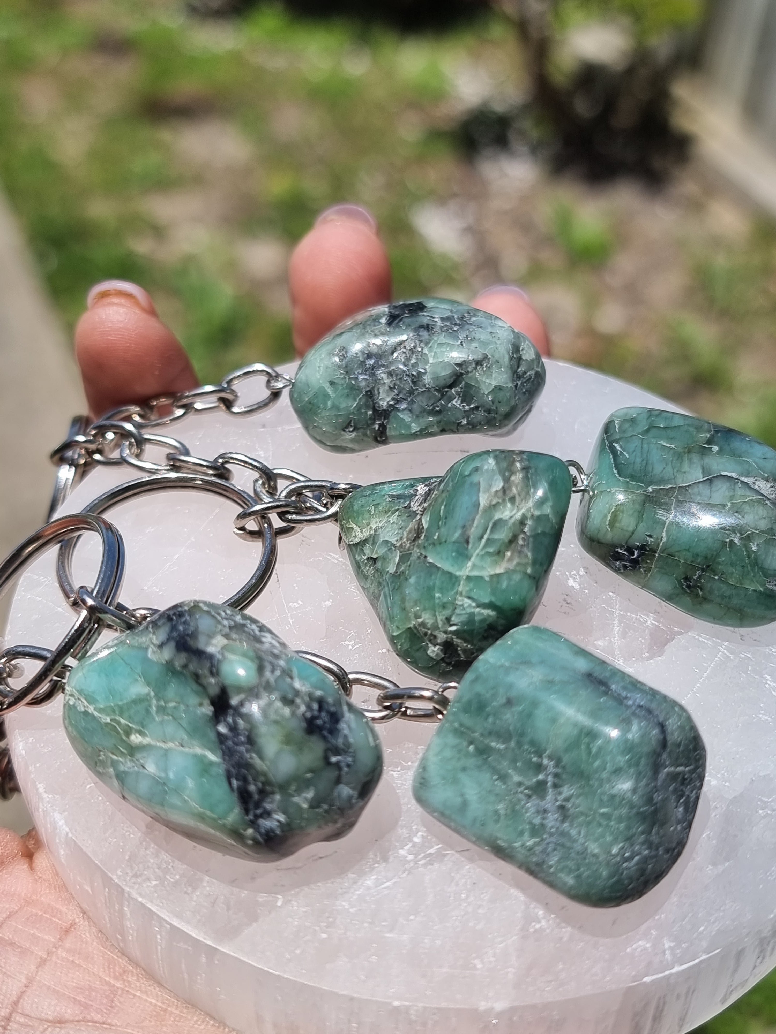 Emerald Keychain