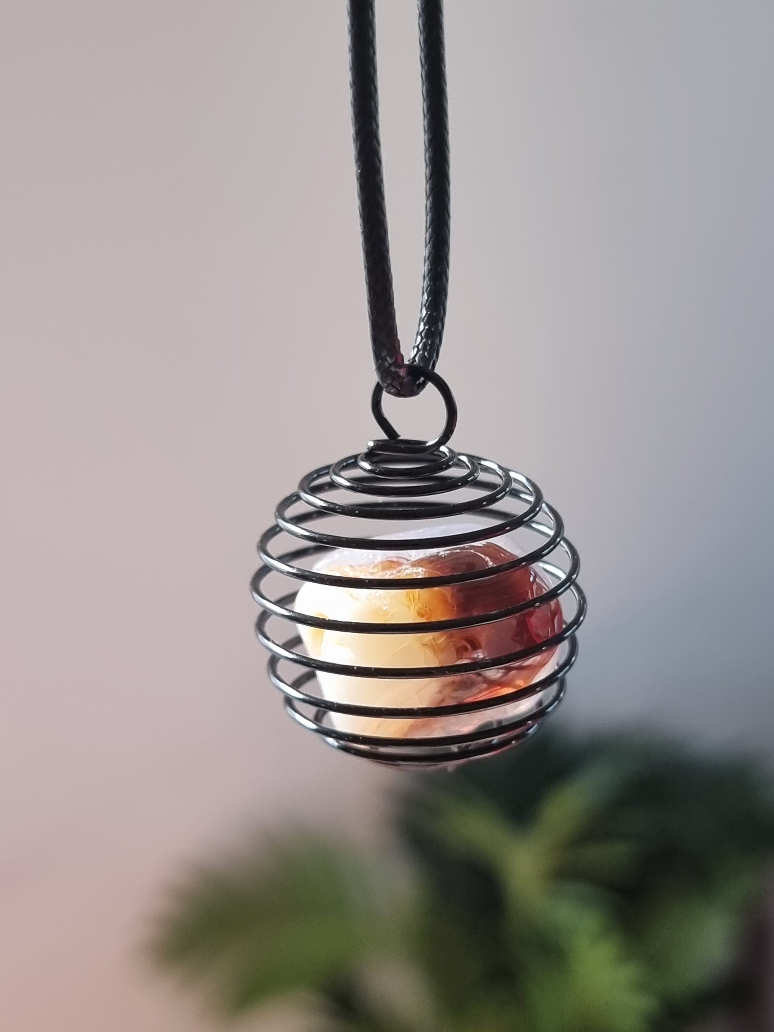 Fire Agate Tumble Pendant