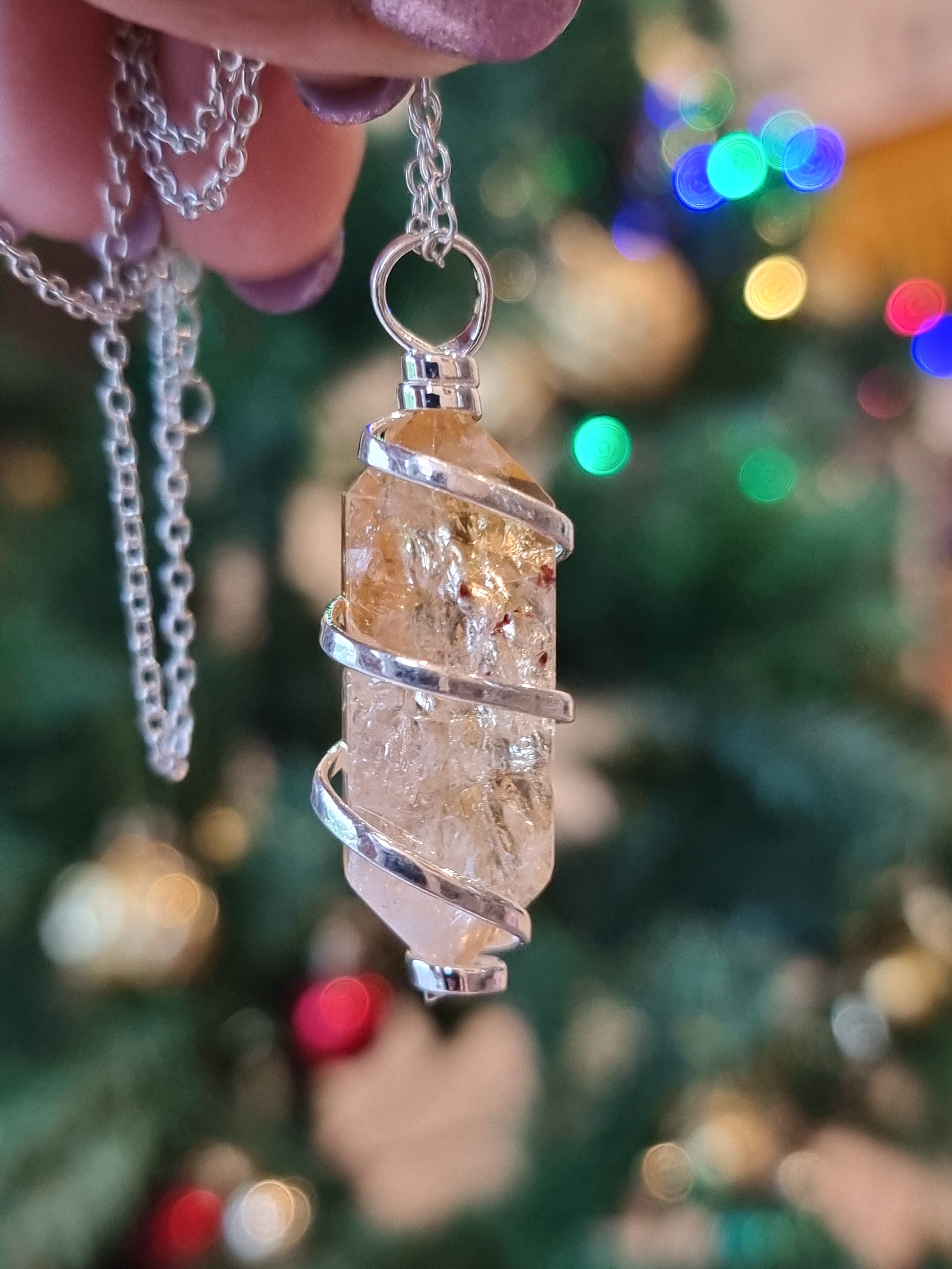 Citrine point clearance pendant