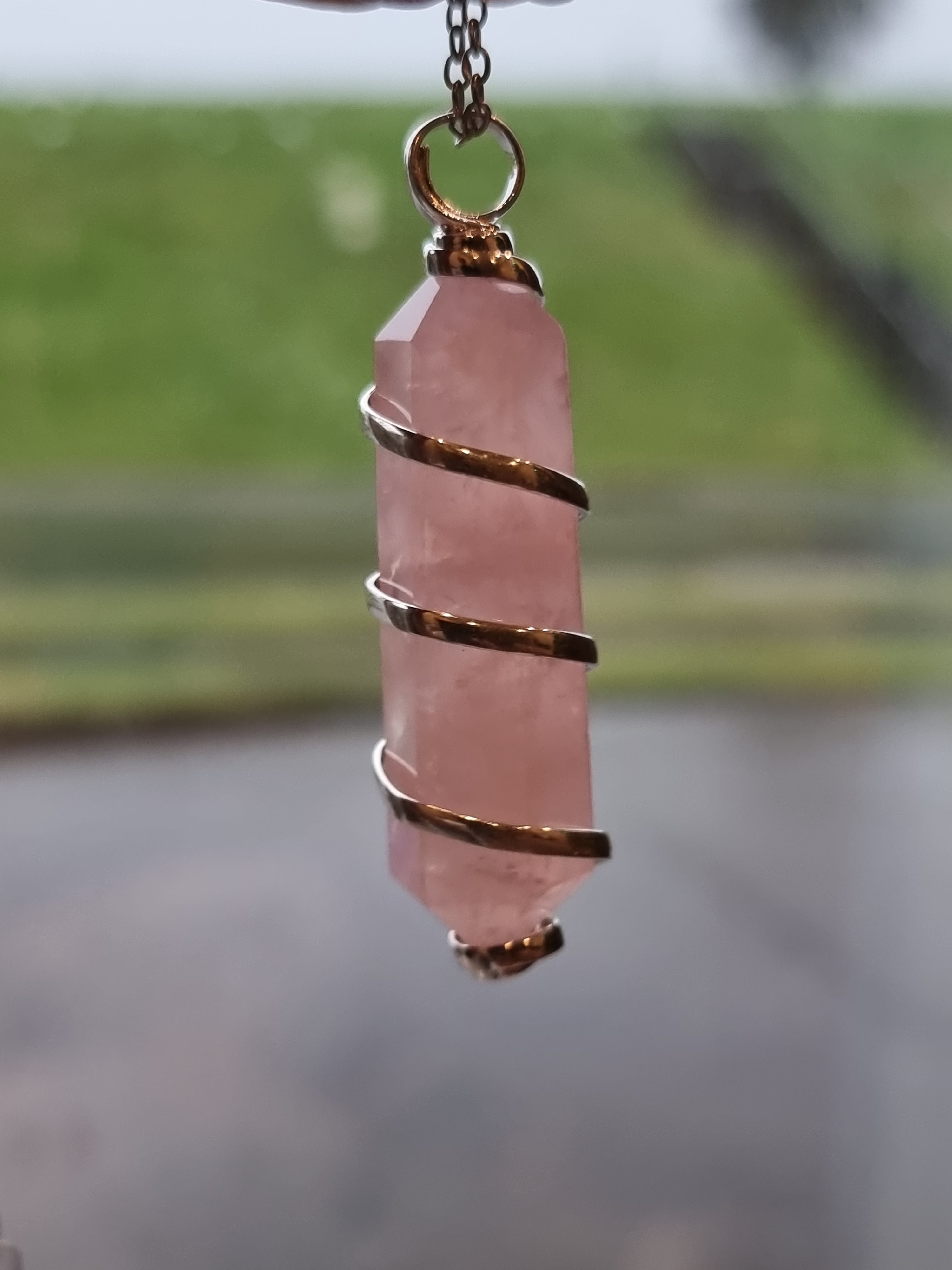 Rose Quartz Point Pendant