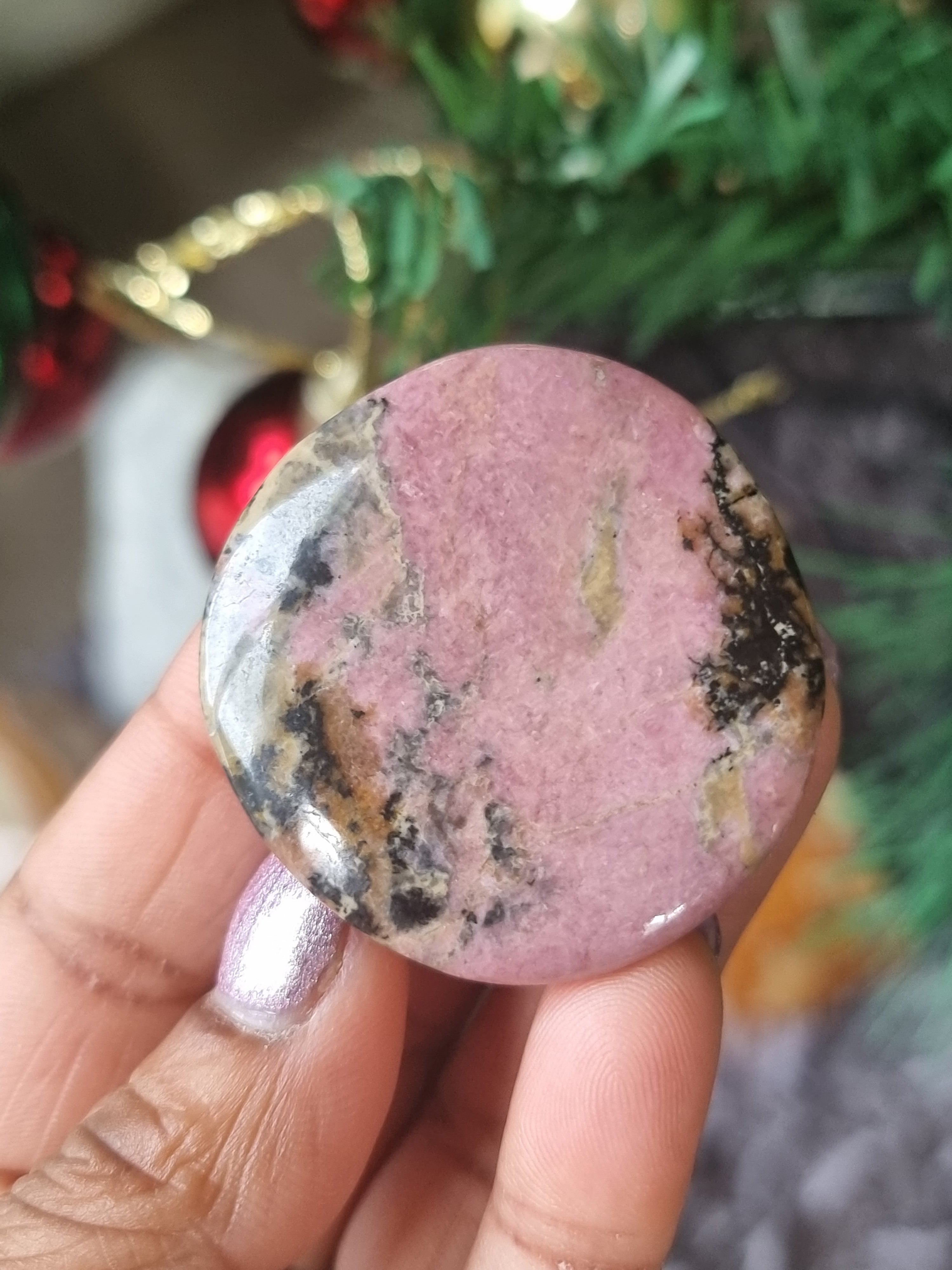 Rhodonite Flat Polished Stone
