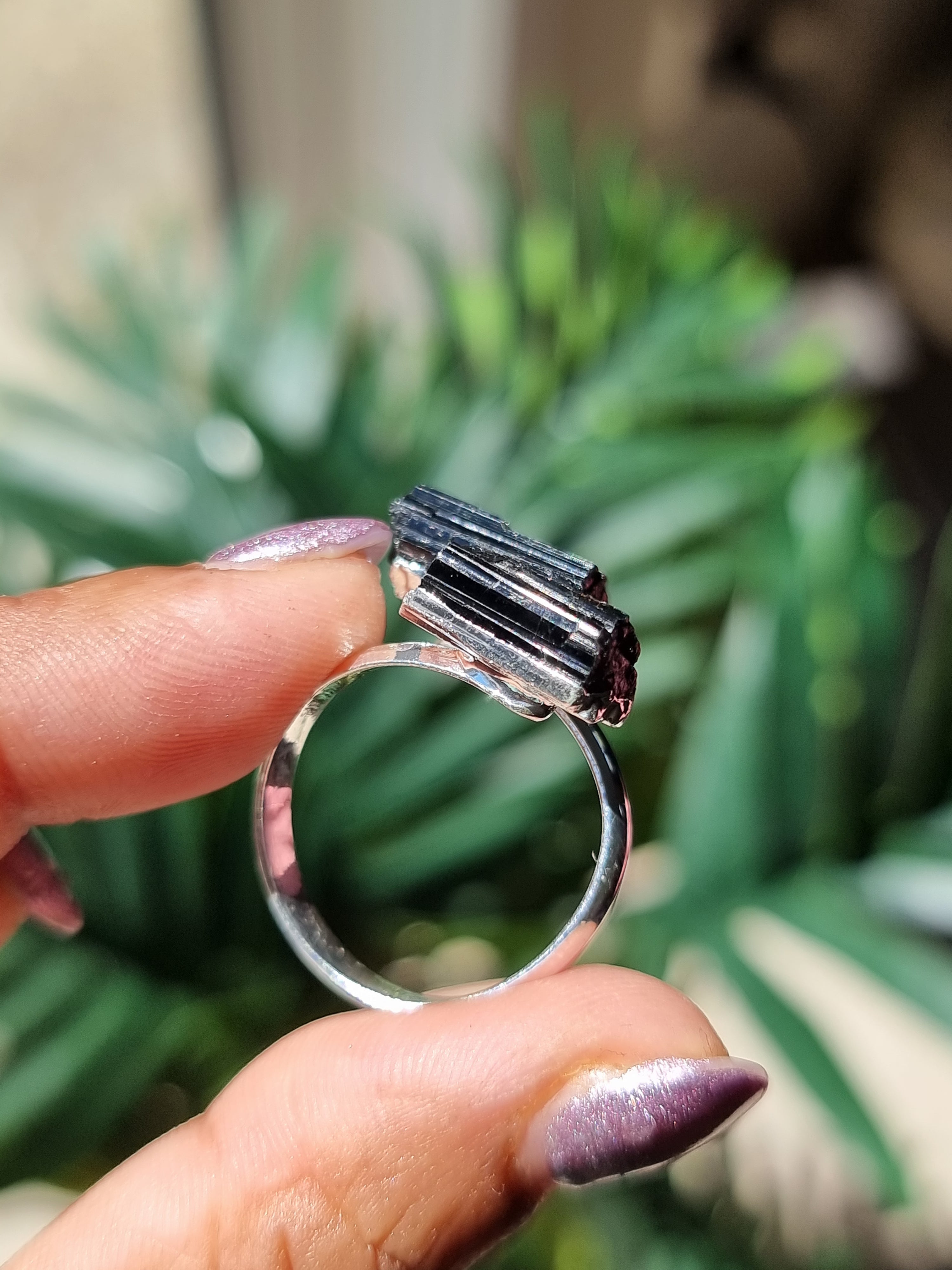 Schlor Tourmaline Rough Ring