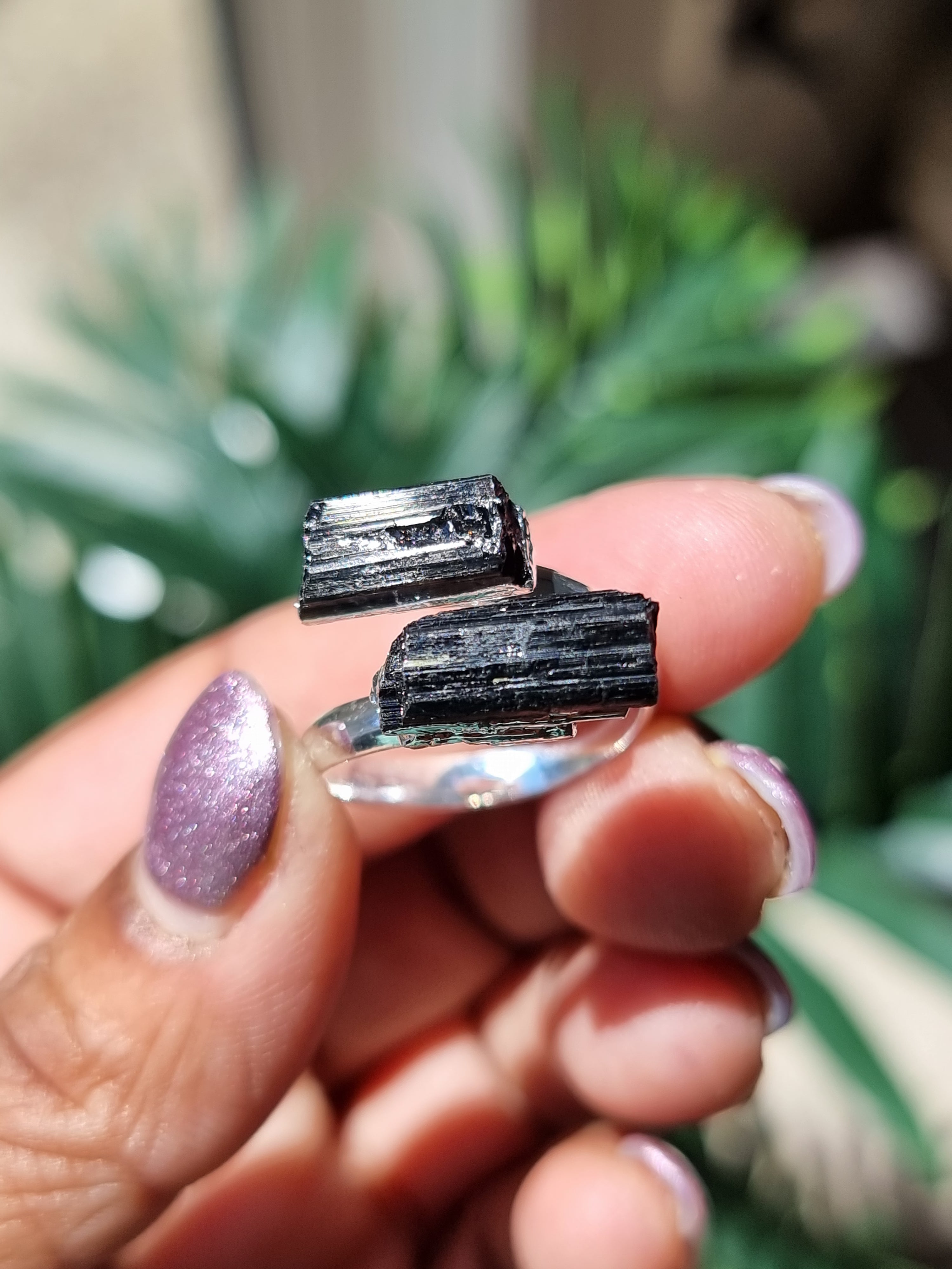 Schlor Tourmaline Rough Ring