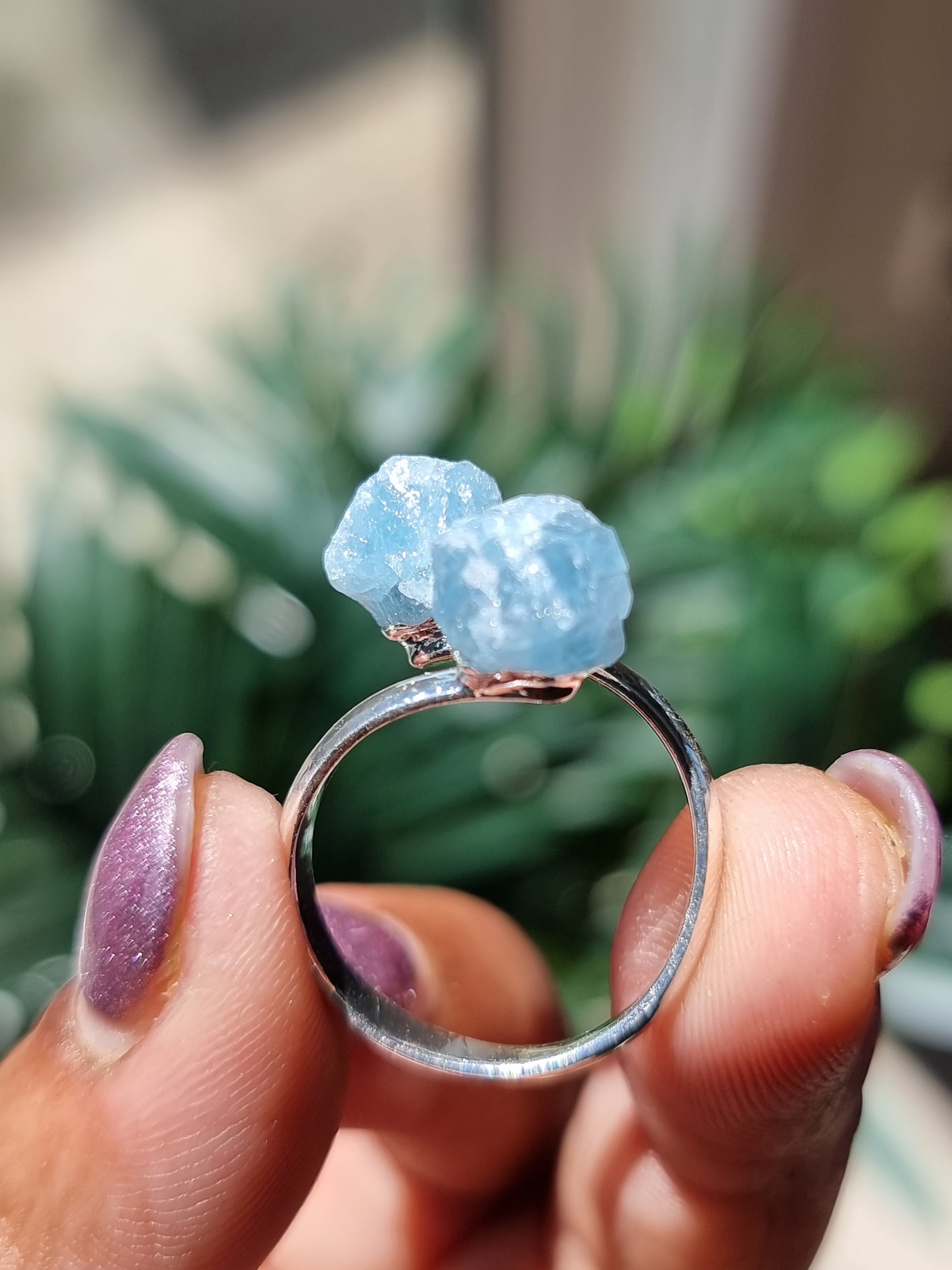 Aquamrine Rough Ring
