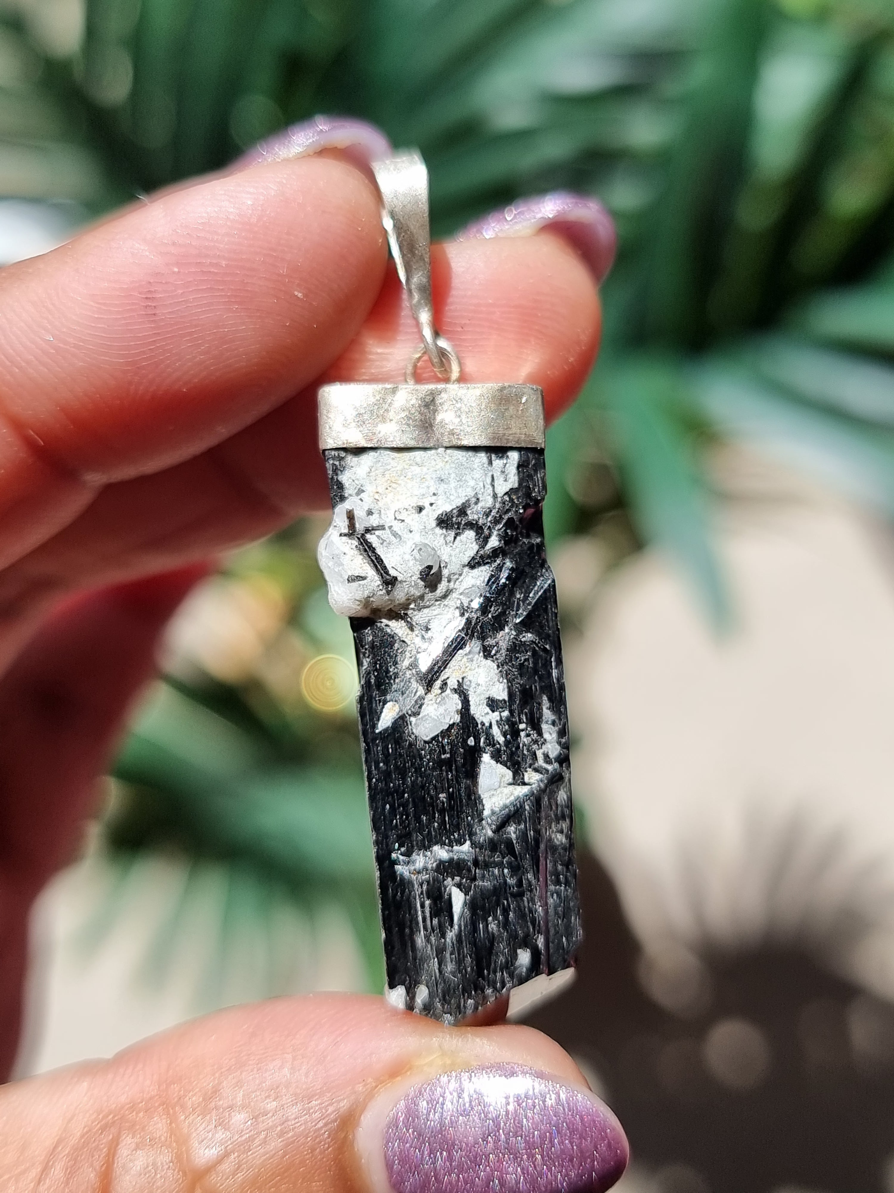 Schlor Tourmaline Rough Pendant