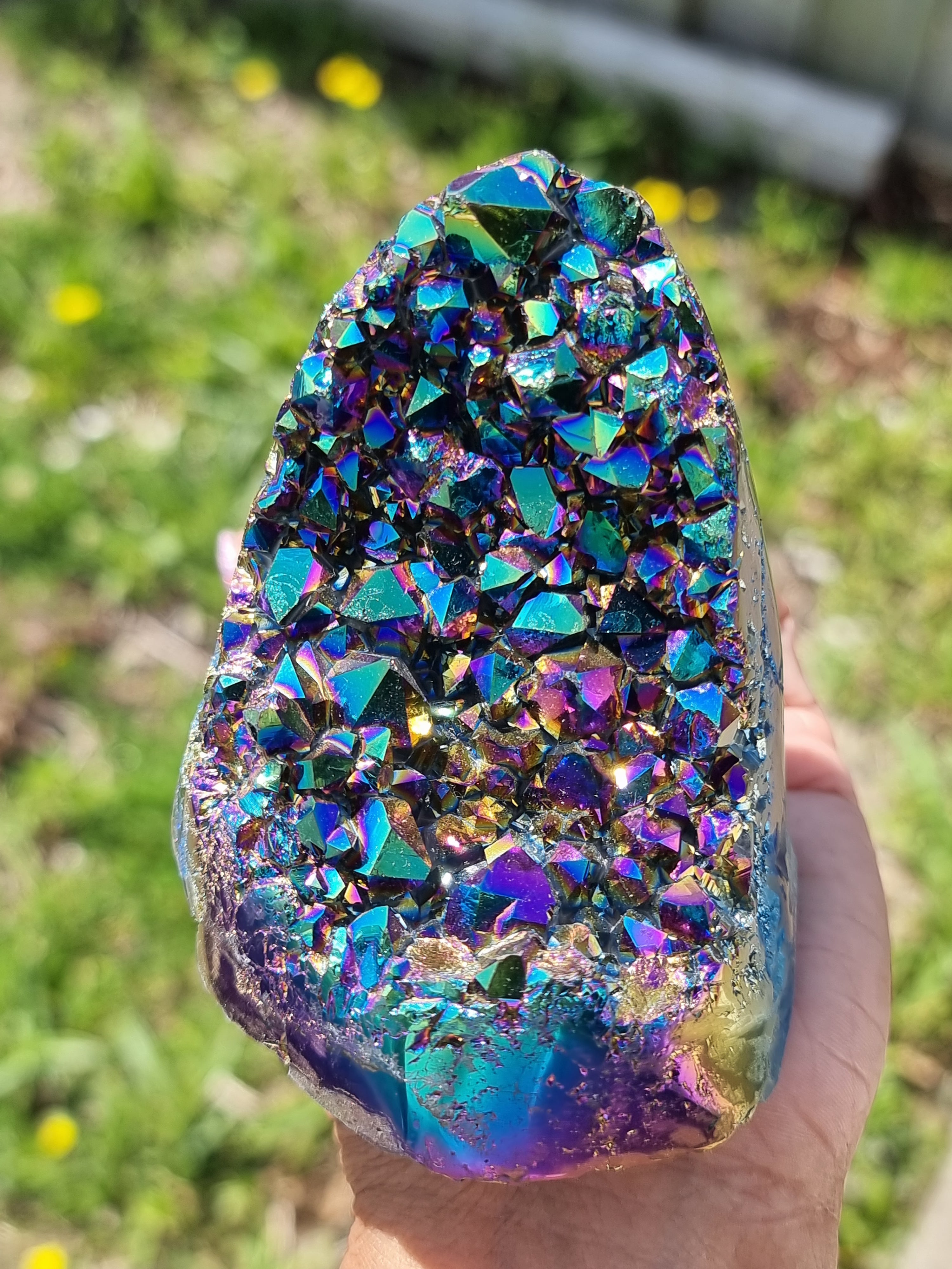 Aura Amethyst Cluster Freeform