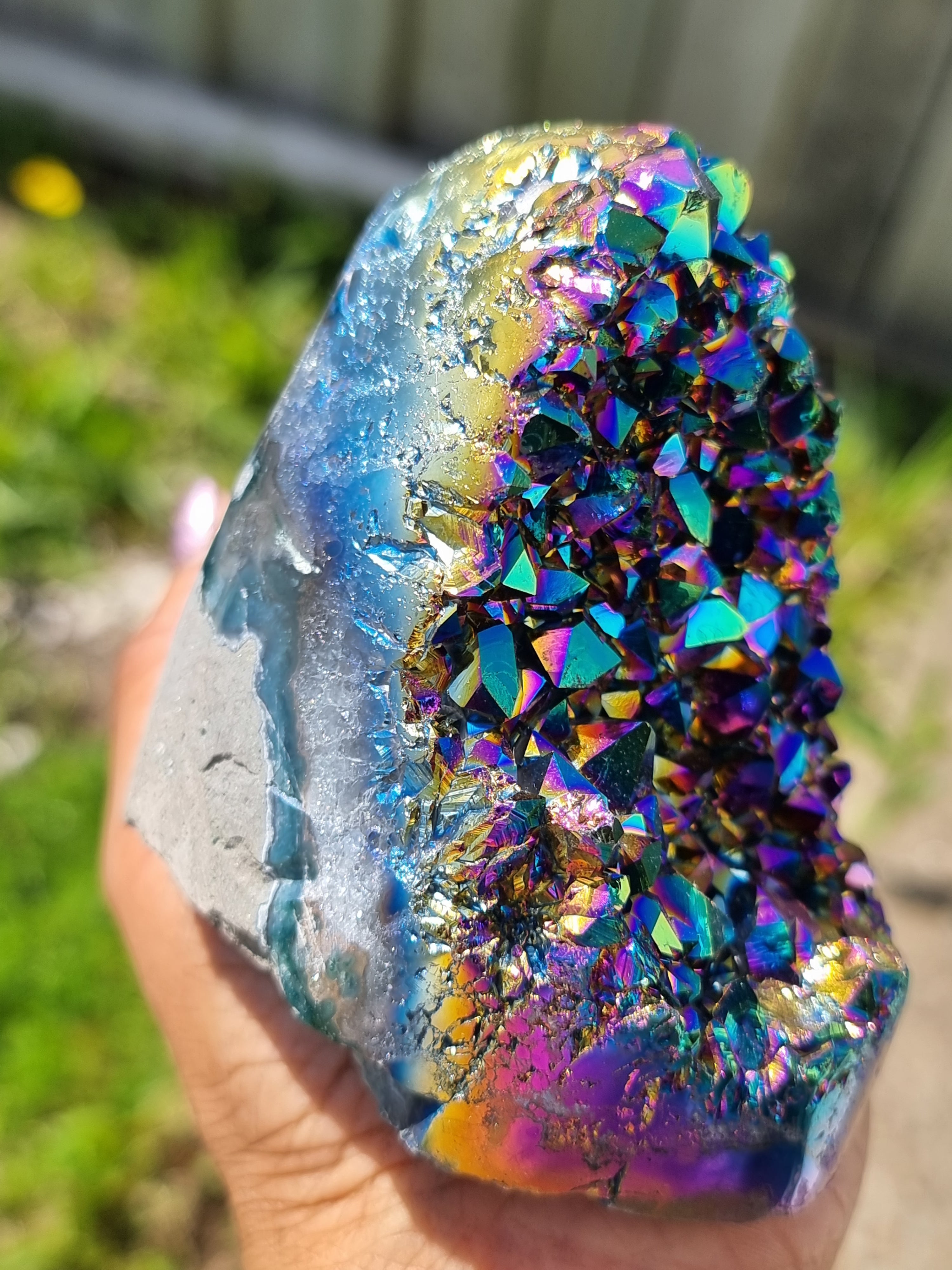 Aura Amethyst Cluster Freeform