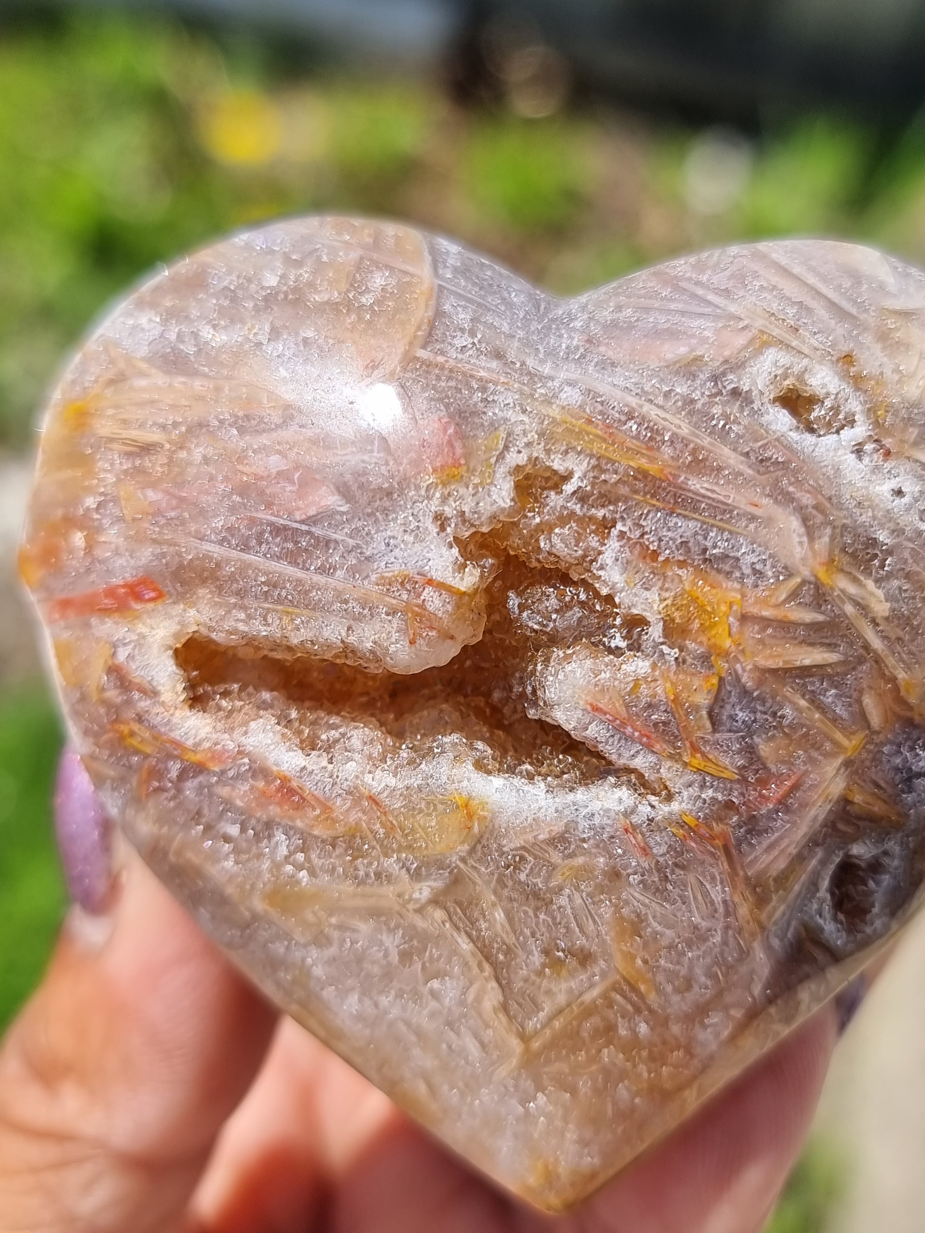 Mixed Jasper Polished Heart Brazil