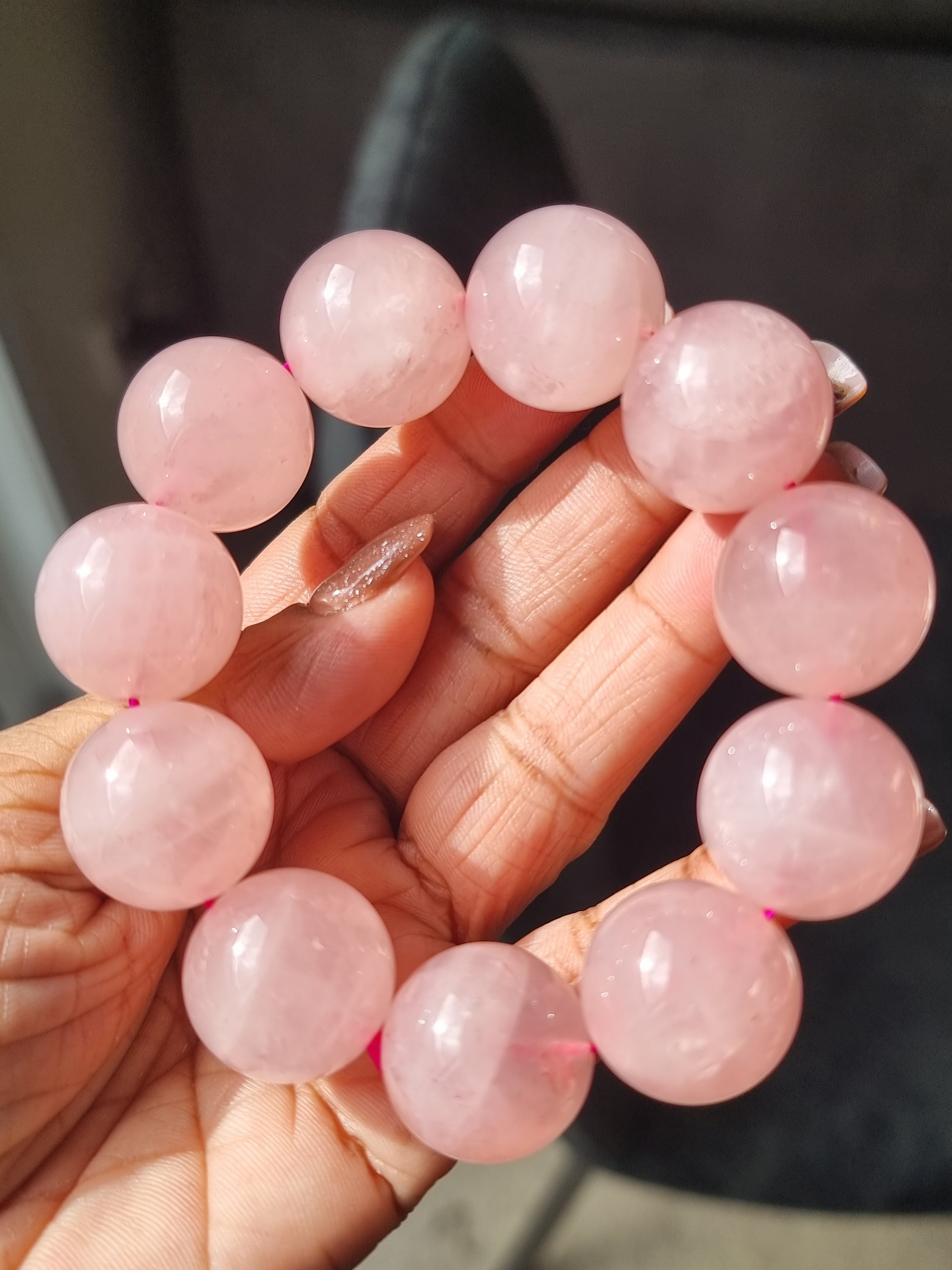 Rose Quartz Bracelet Bigger Beads
