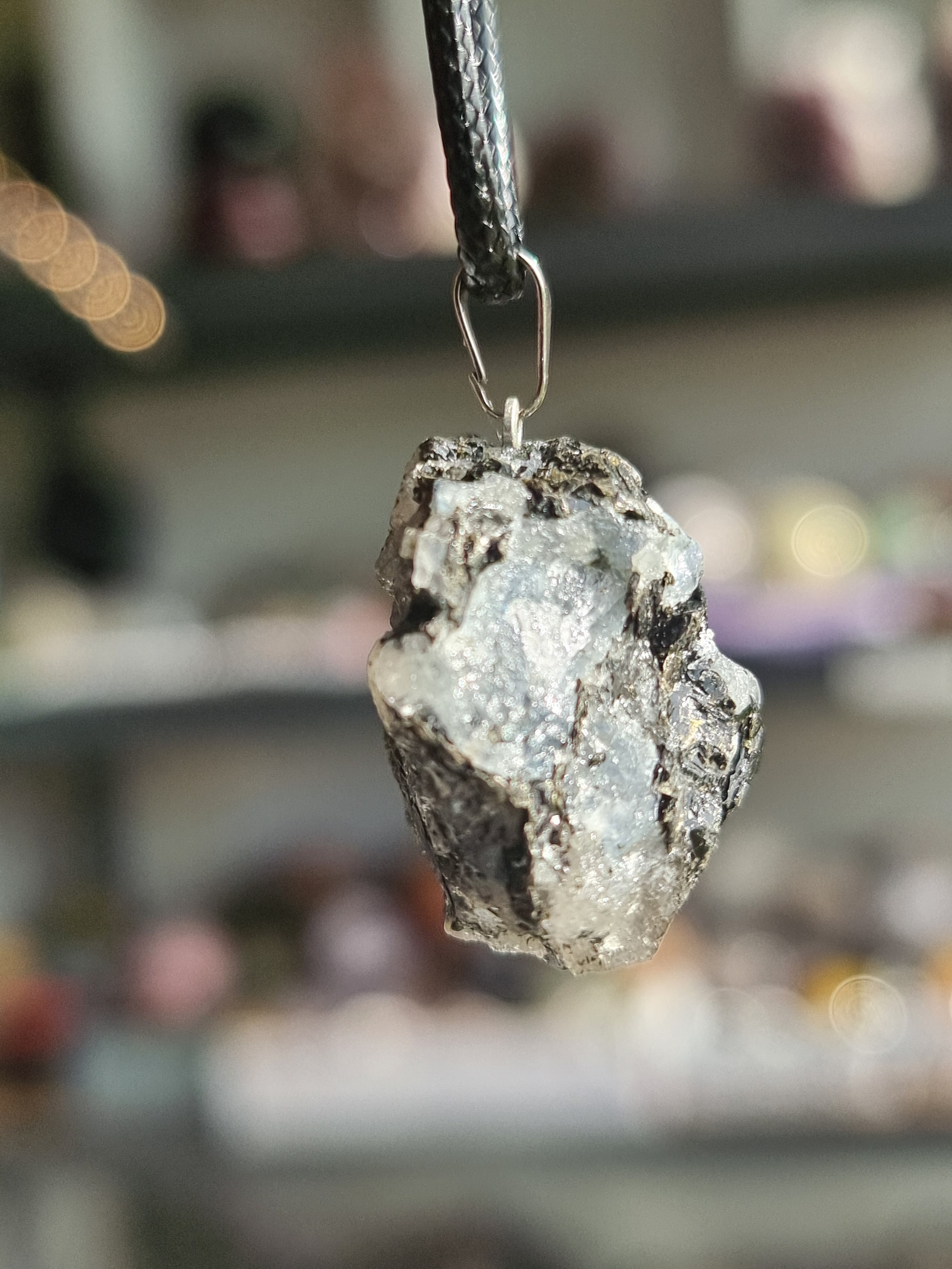 Rainbow Moonstone Rough Pendant