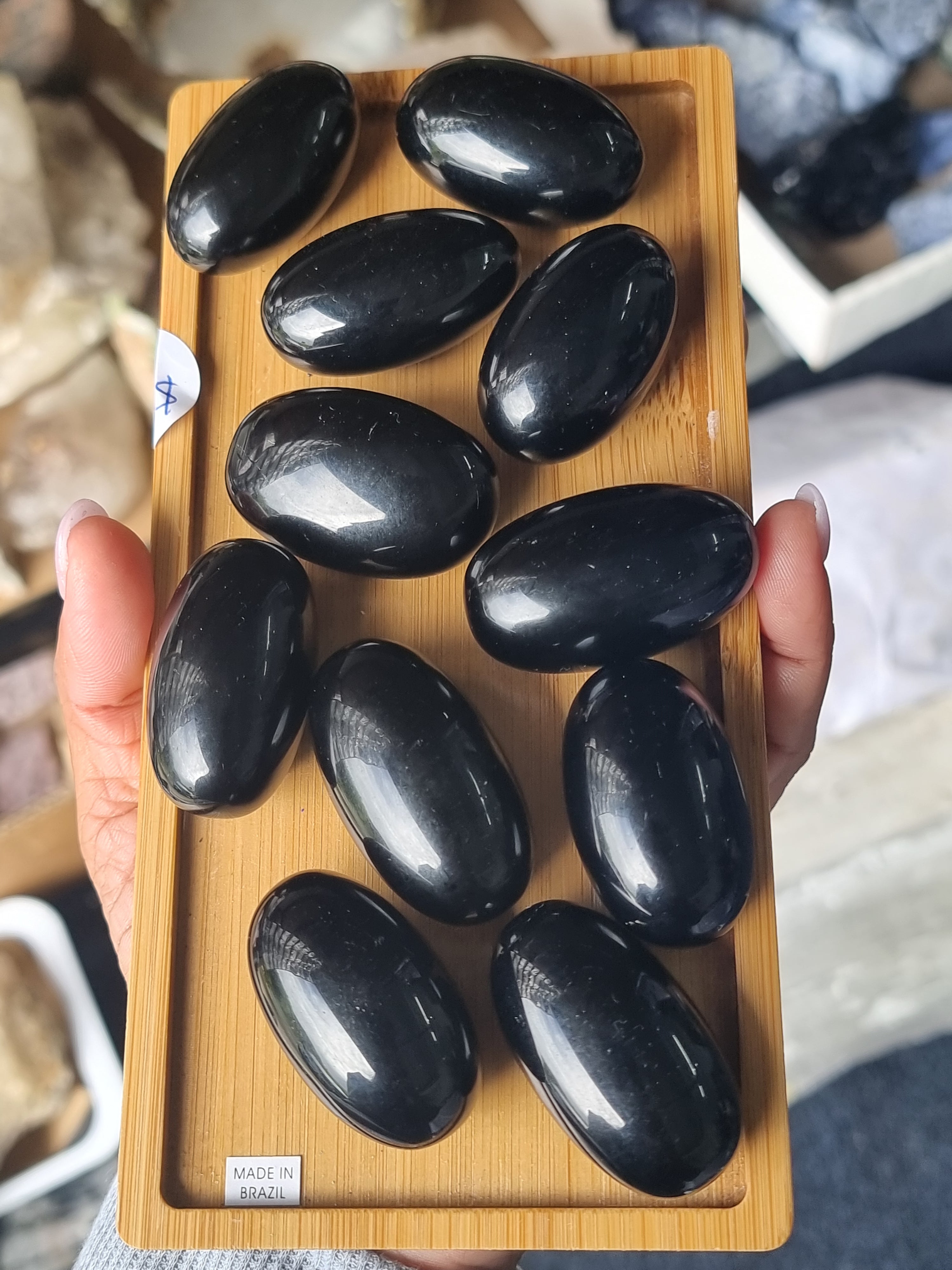 Black Obsidian Palm Stone Mini