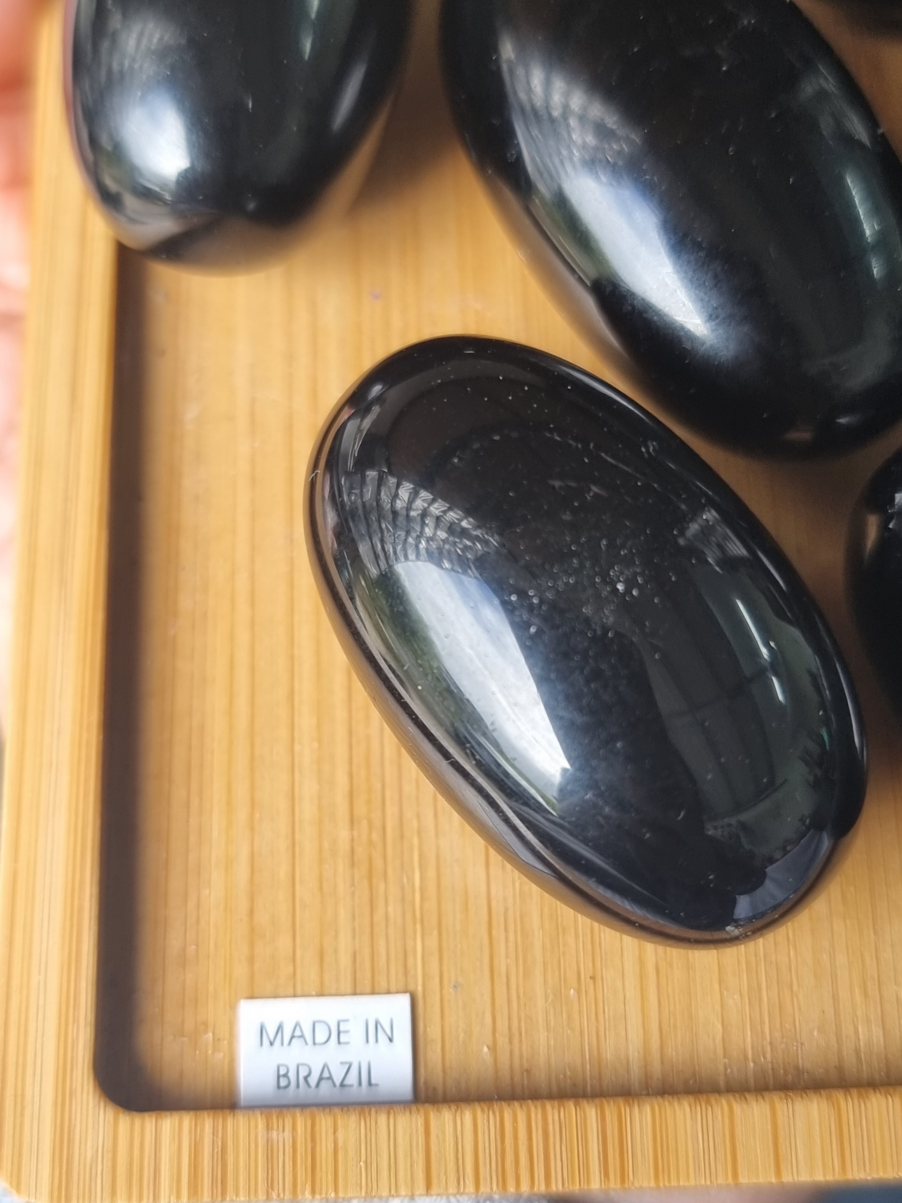Black Obsidian Palm Stone Mini
