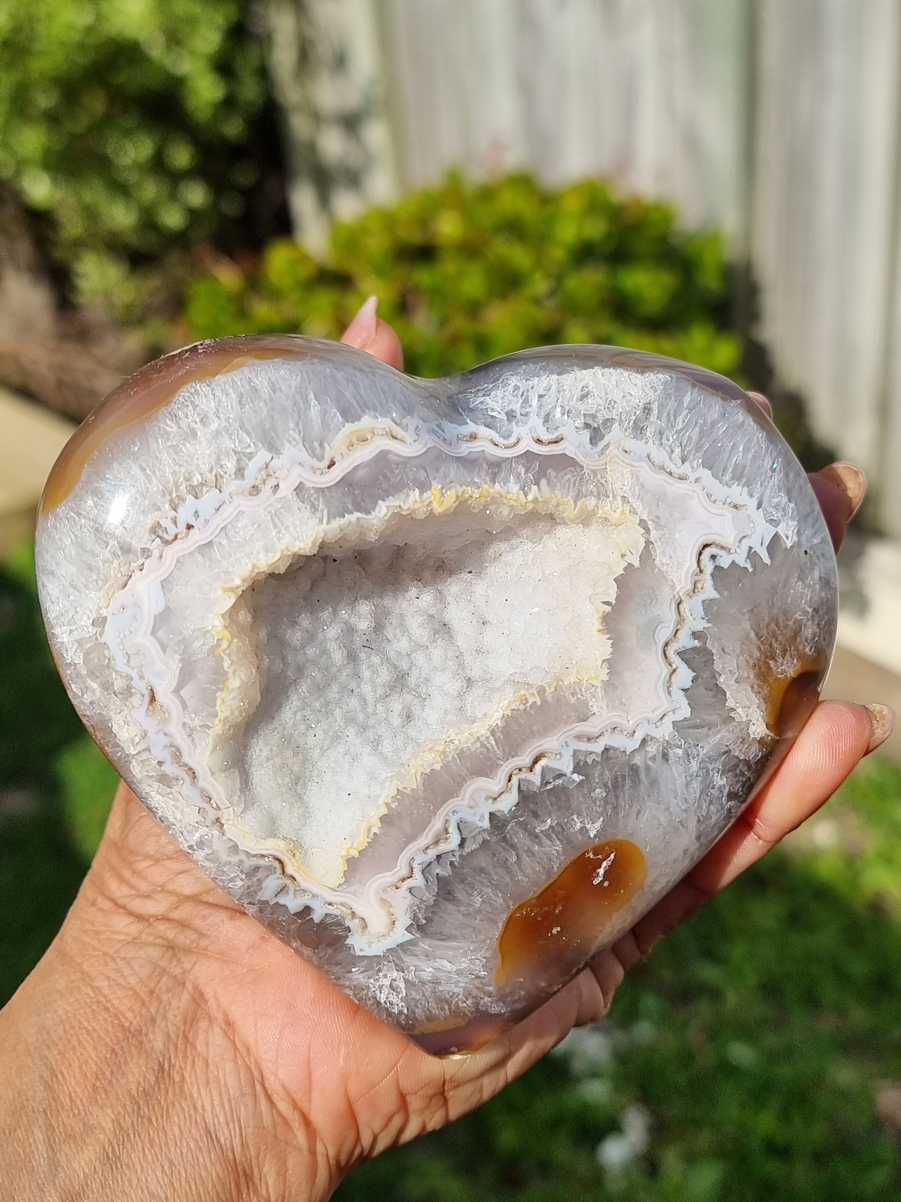 Druzy Agate Heart