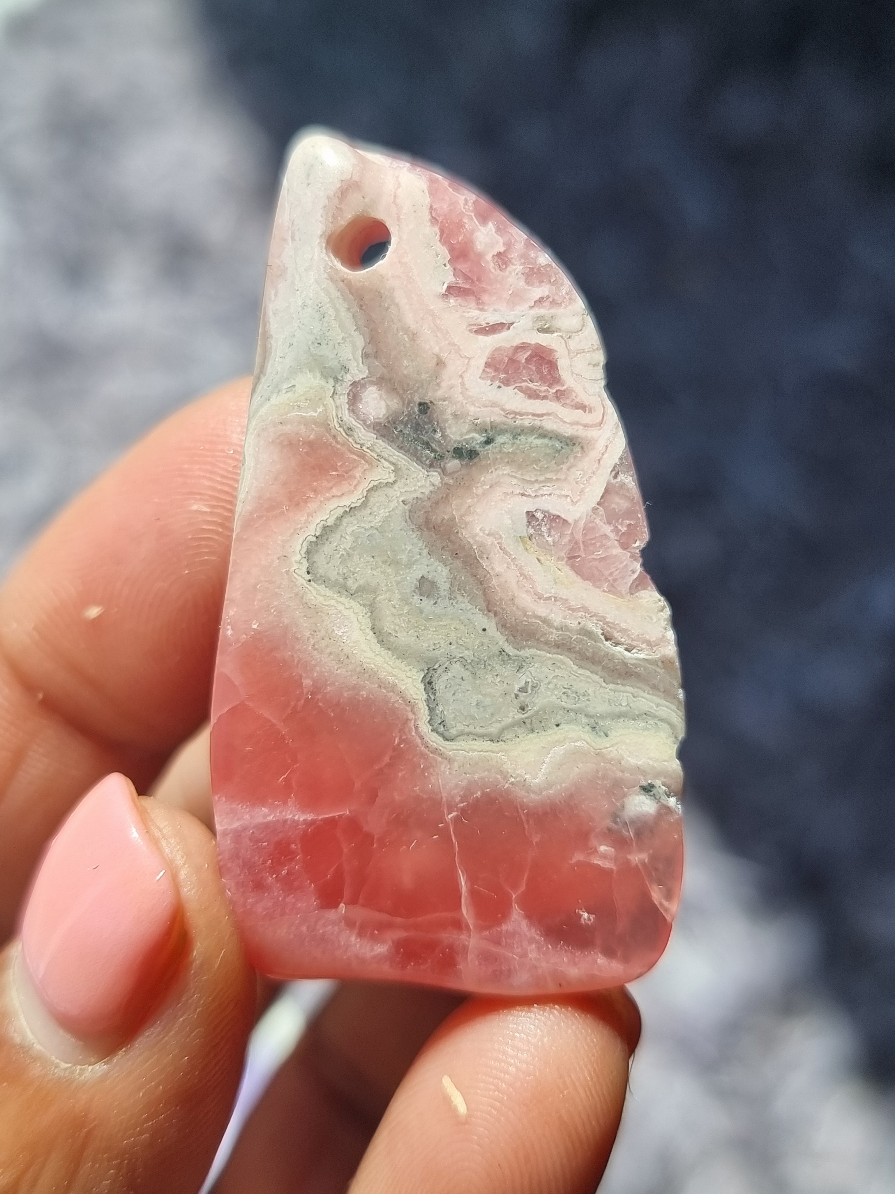 Rhodochrosite Rough Pendant