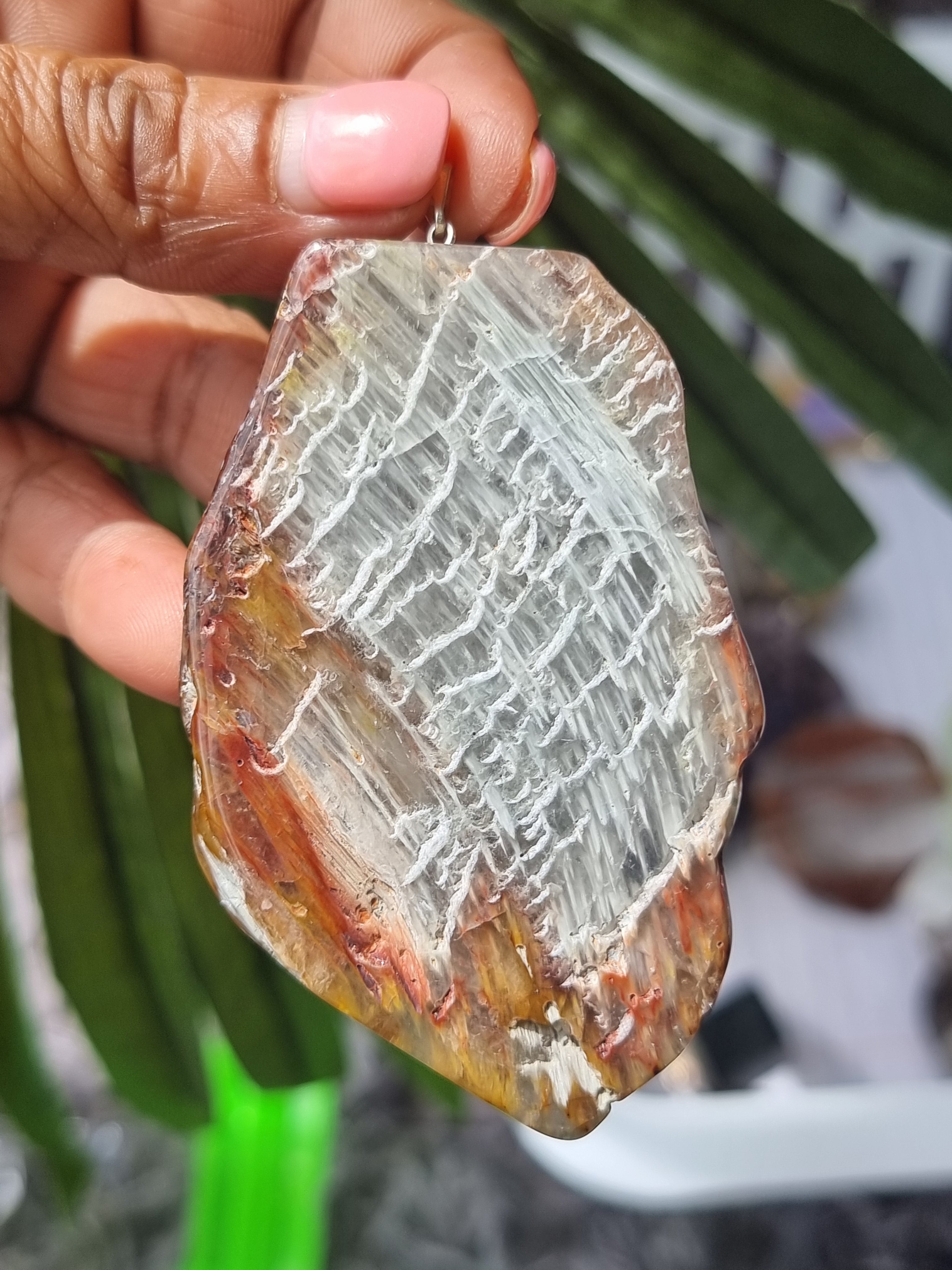 Amphibole Quartz Pendant