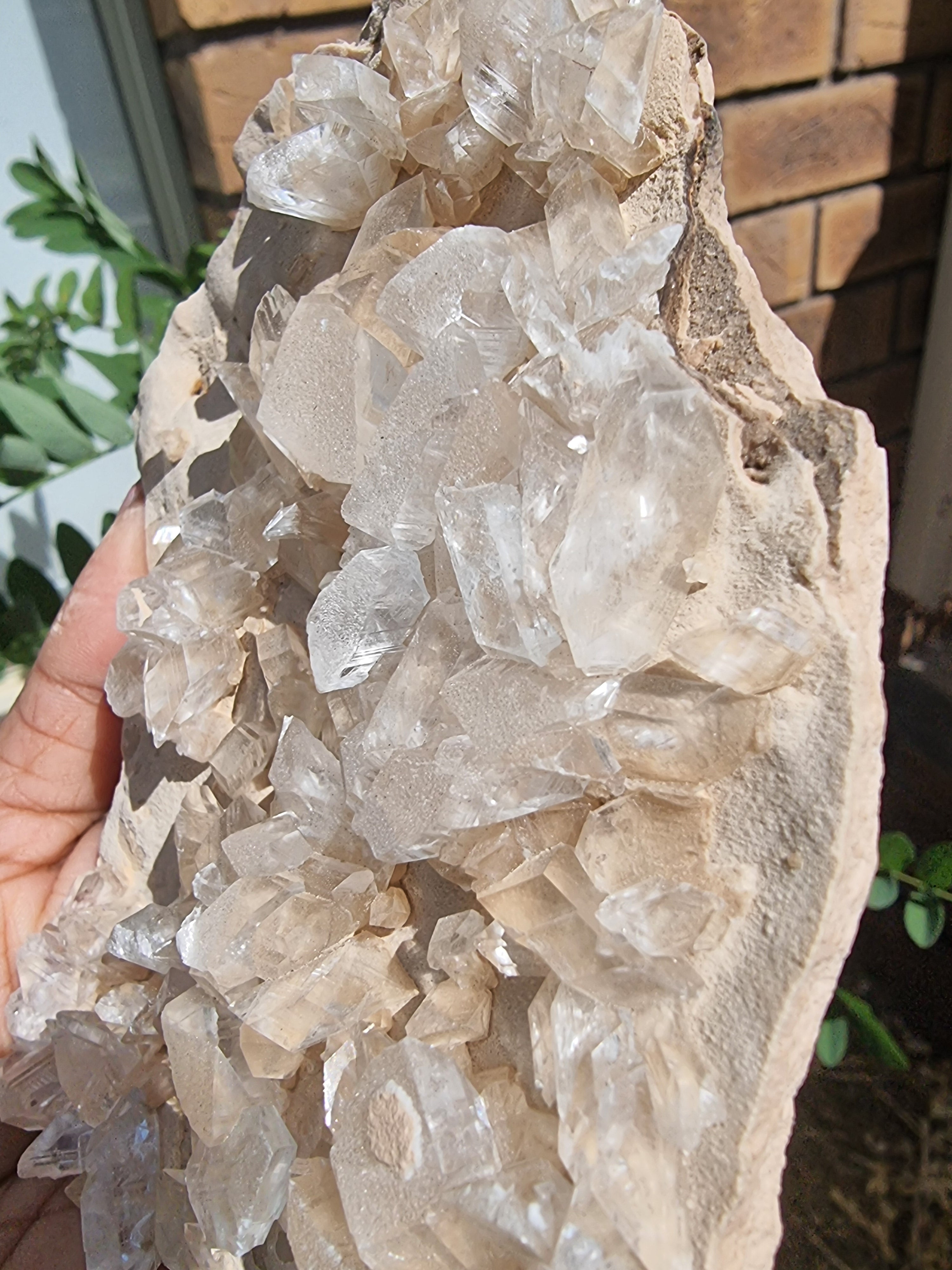 Selenite Cluster in Matrix