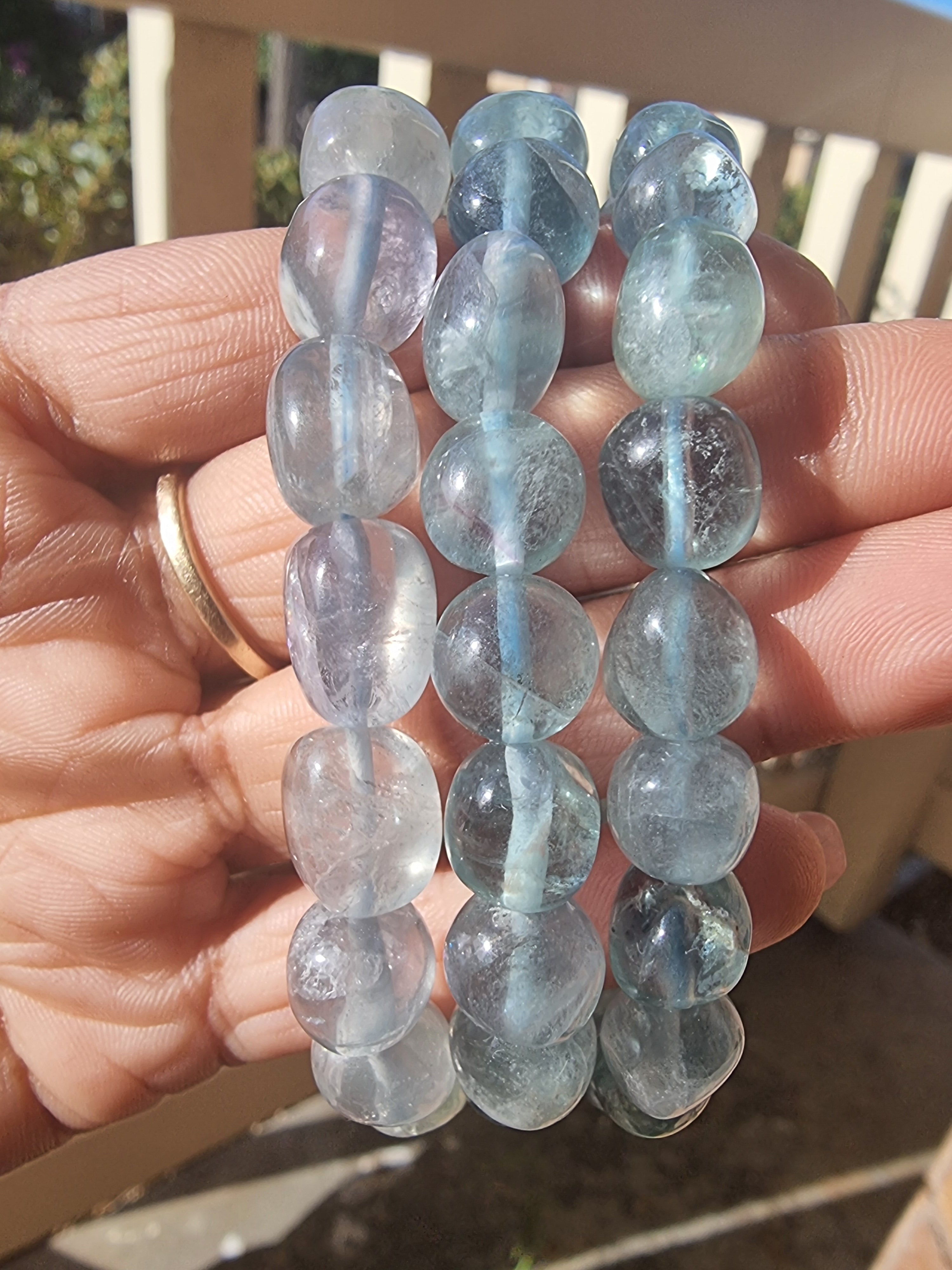 Blue Green Fluorite Bracelet