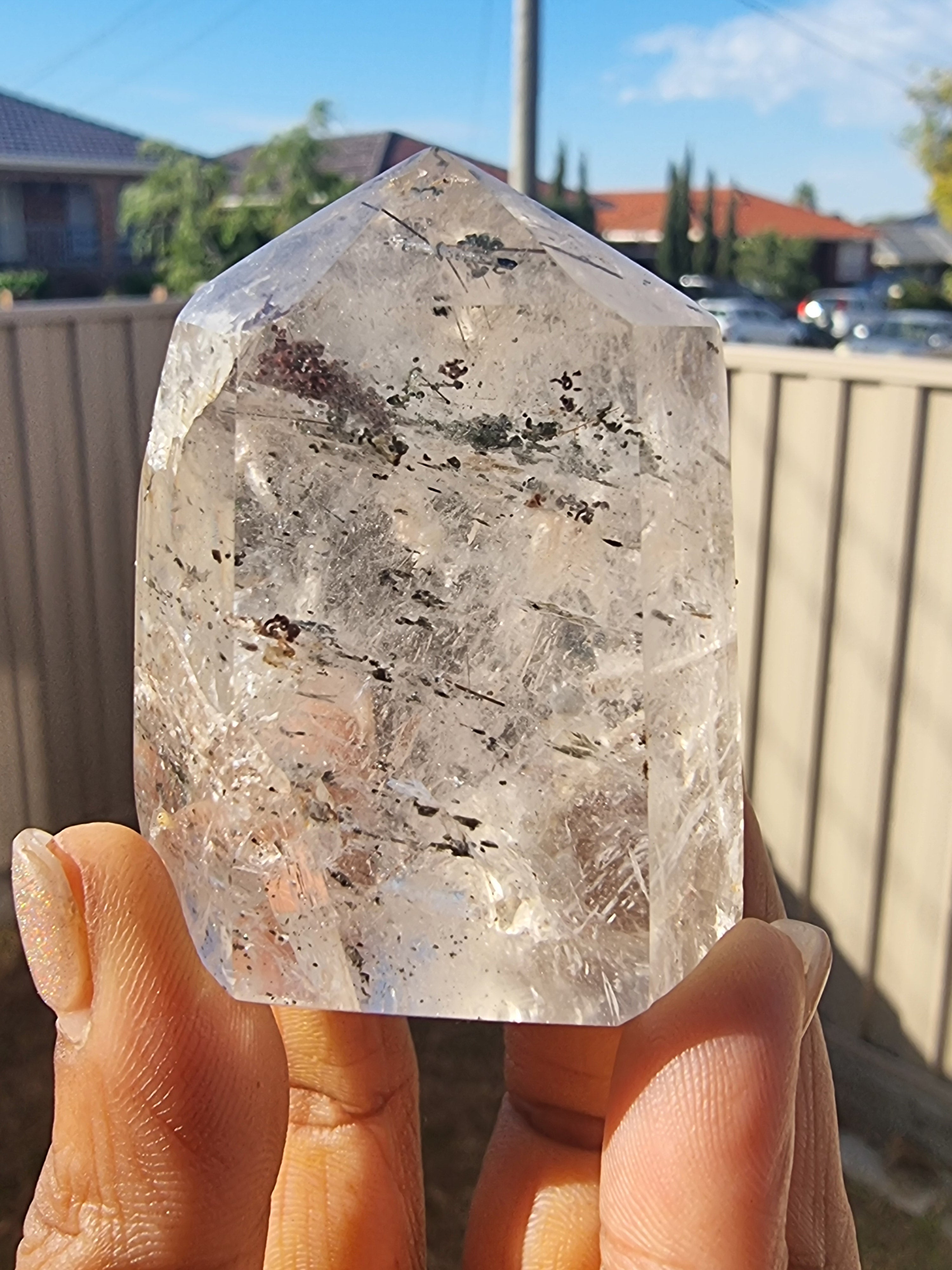 Quartz Point with Lepidochrosite