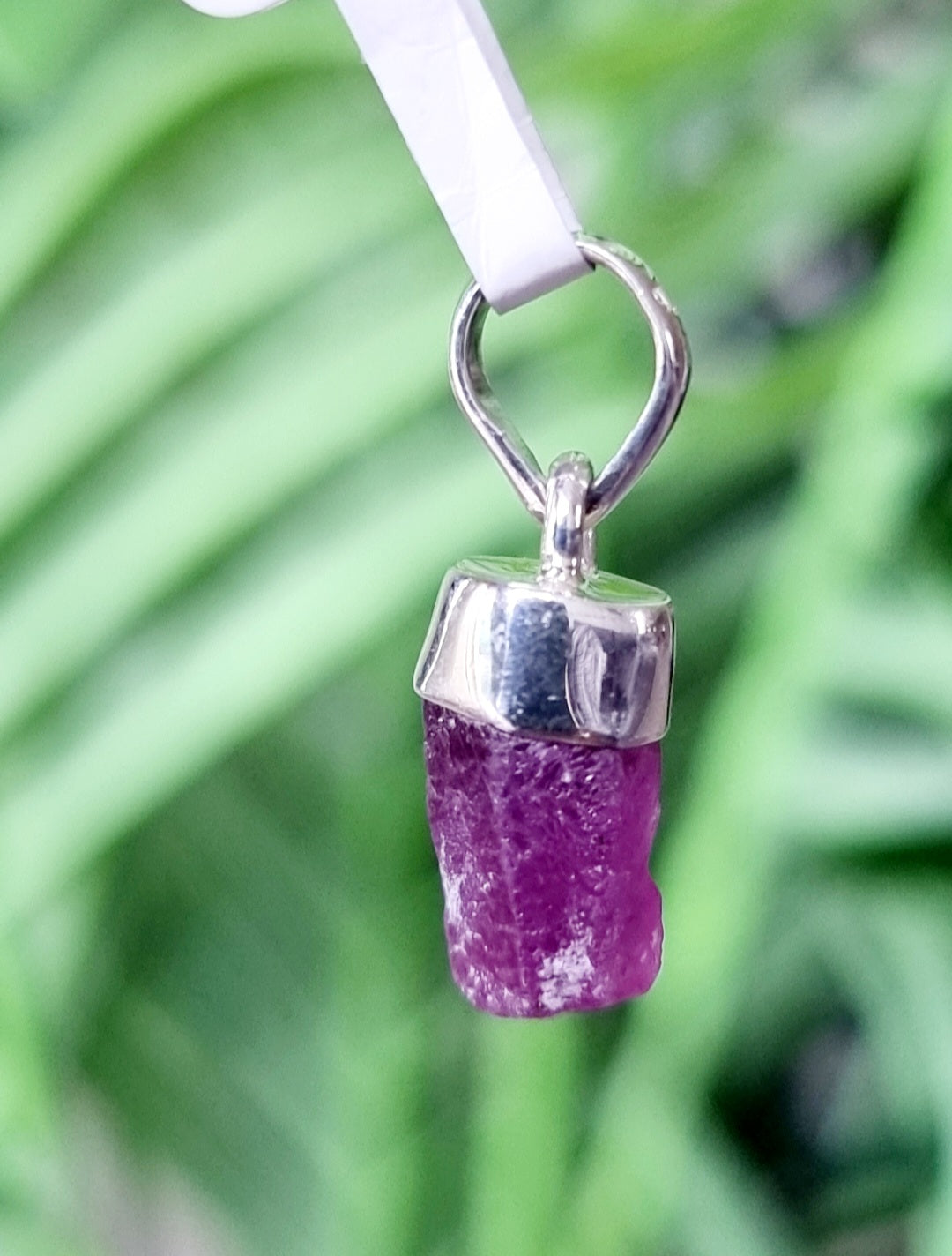 Ruby Pendant in Sterling Silver