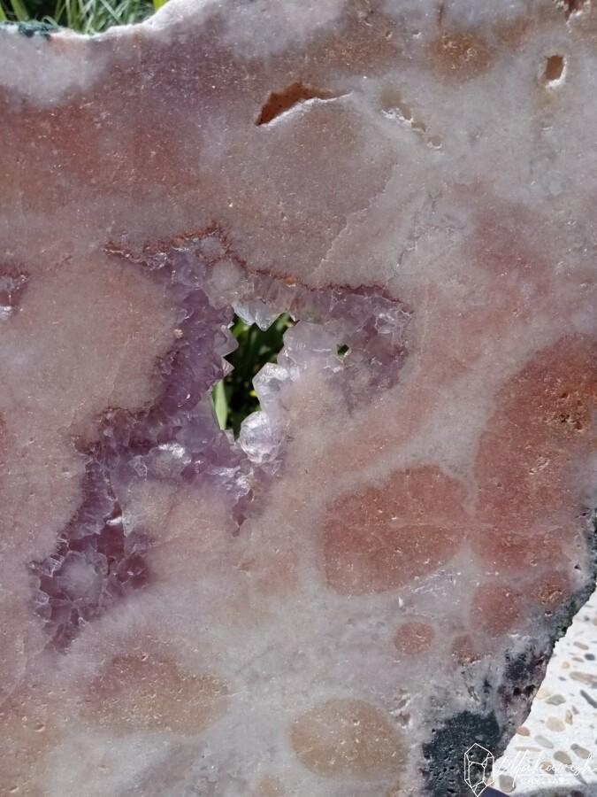 Pink Amethyst Slab on Stand Large