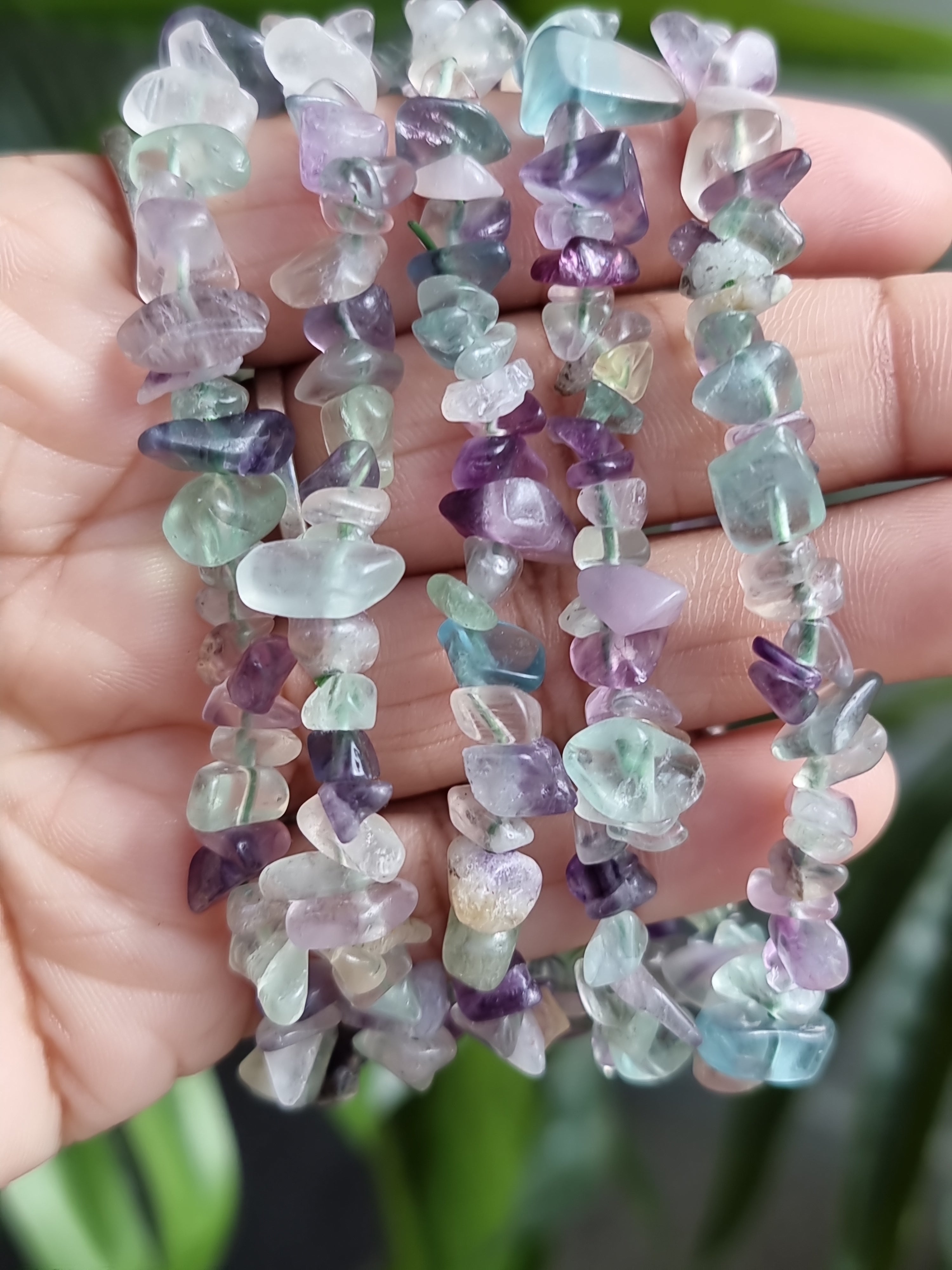Rainbow Fluorite Chip Bracelet
