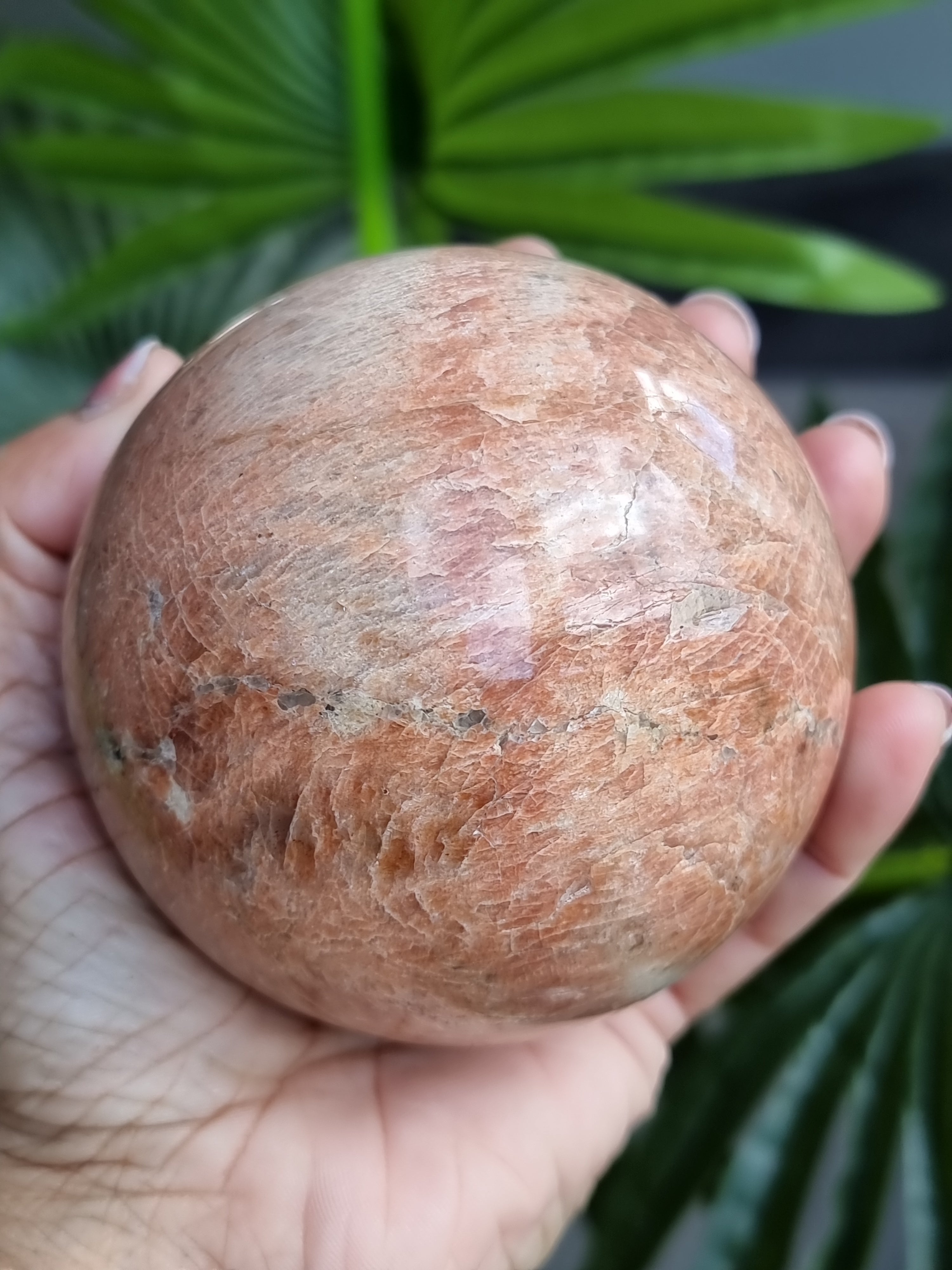 Peach Moonstone Sphere