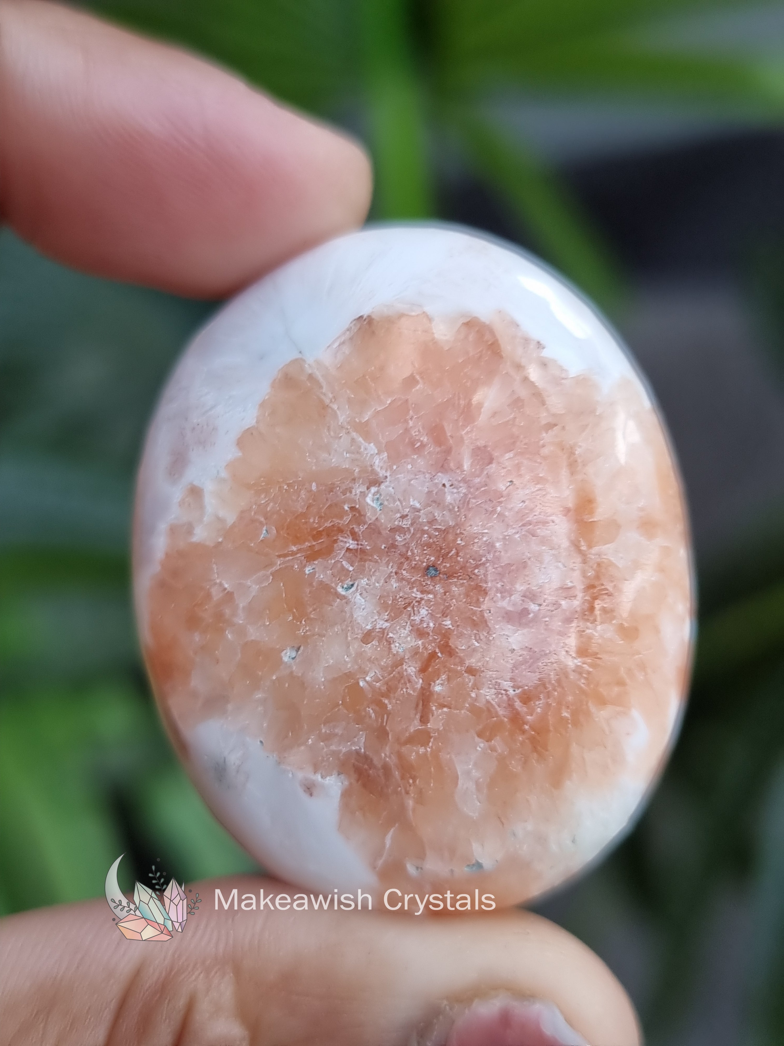Pink Scolecite Palm Stone