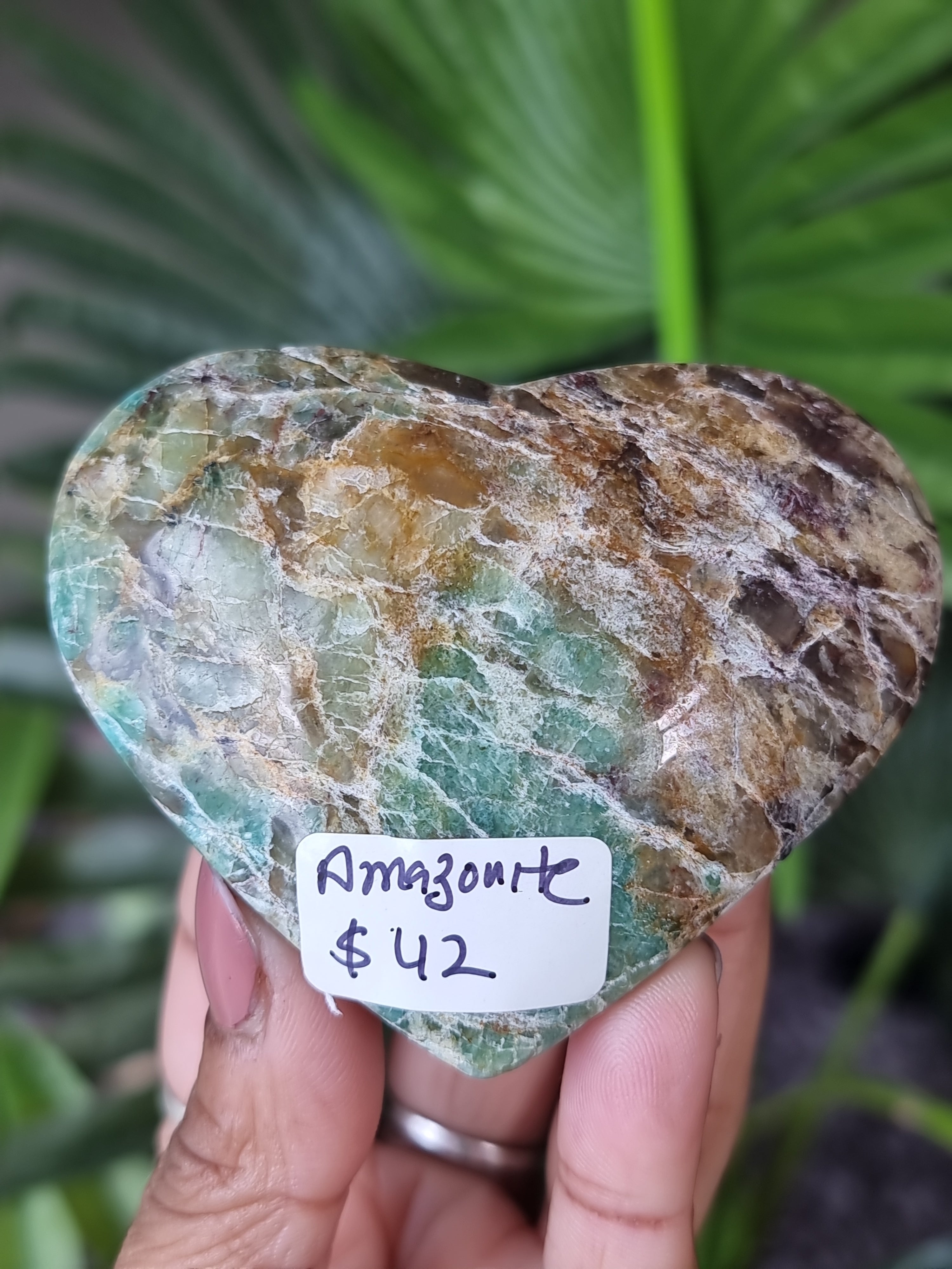 Amazonite heart