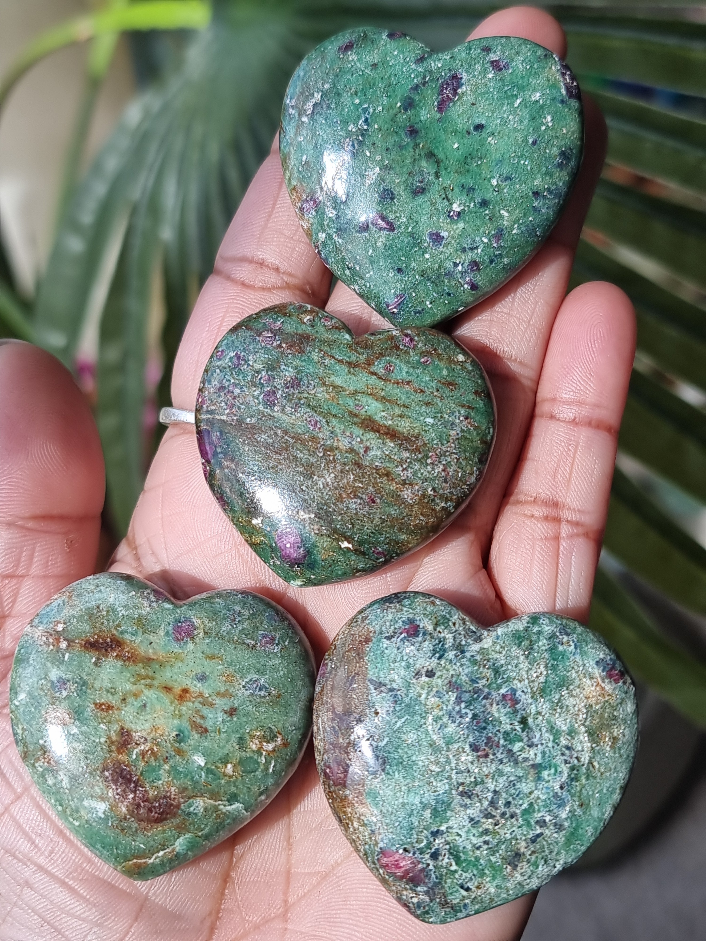 Ruby in Fuchsite Heart