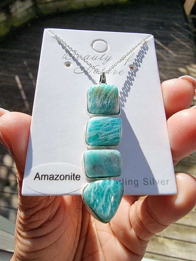 Amazonite Pendant Necklace