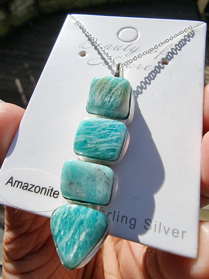 Amazonite Pendant Necklace