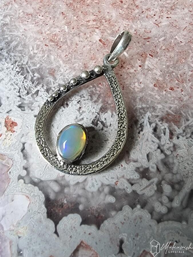 Ethiopion Opal Pendant Sterling Silver