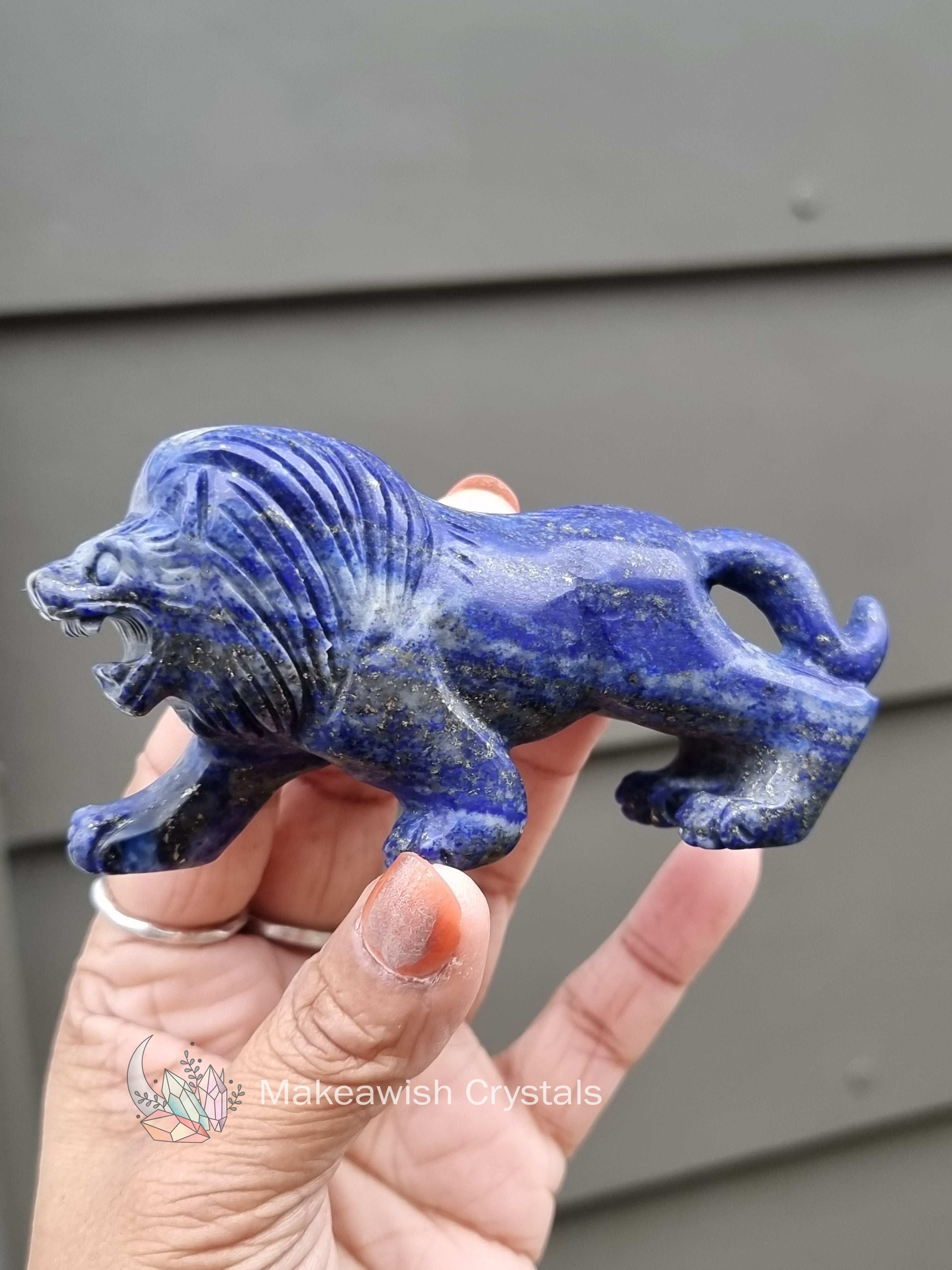 Lapis Lazuli Carved Lion