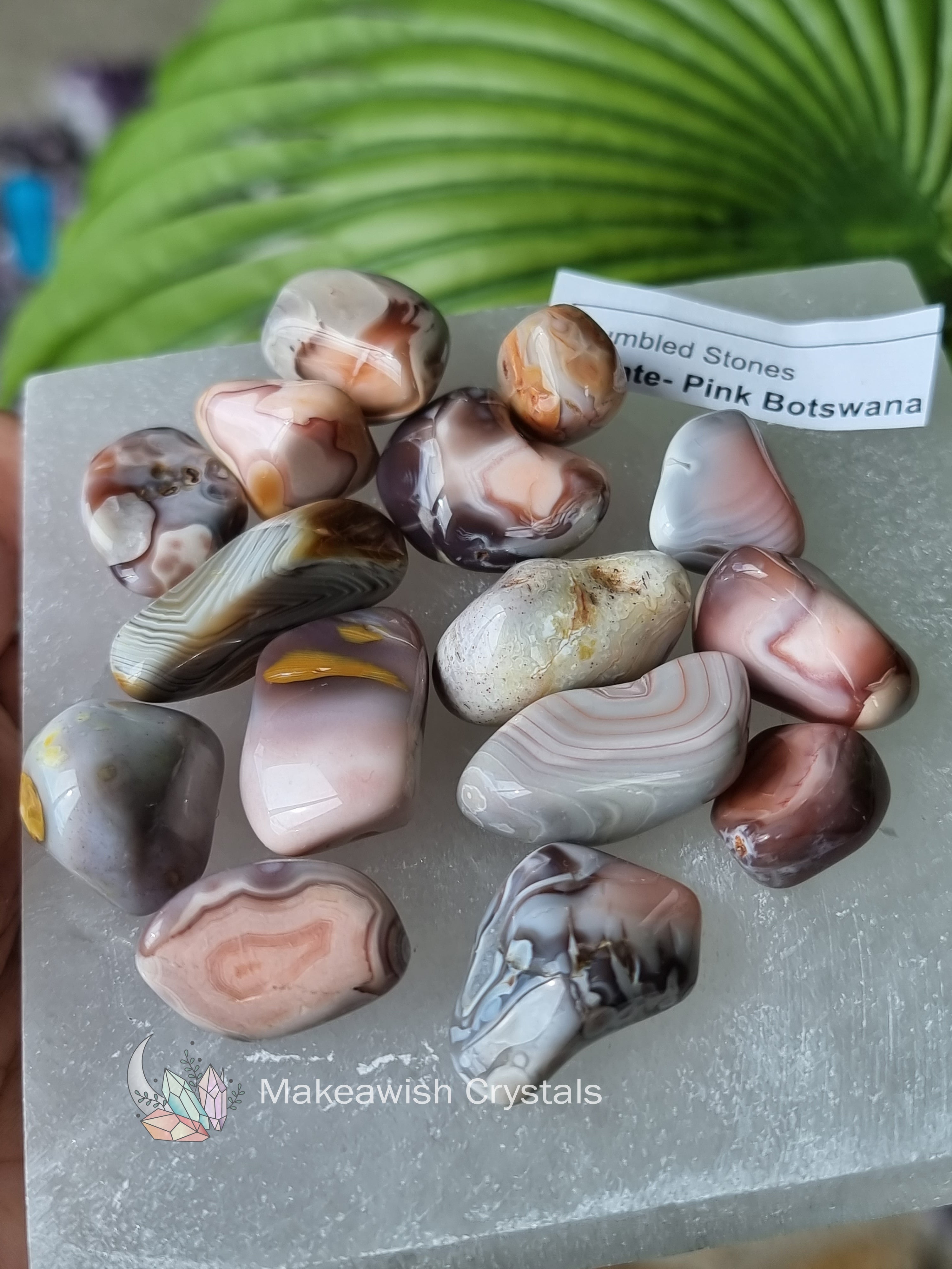 Pink Botswana Agate Tumble