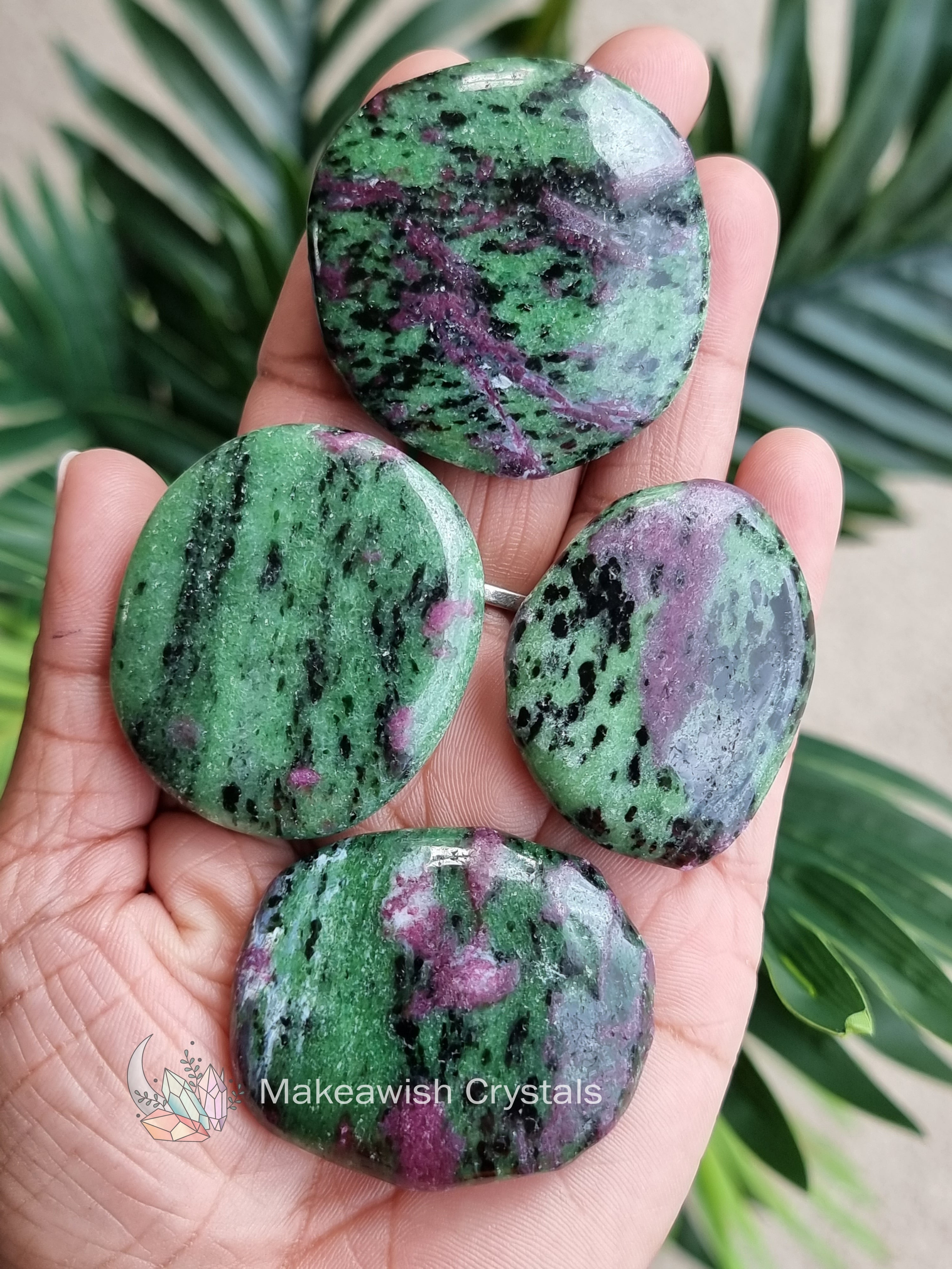 Ruby in Zoisite Flat Stone