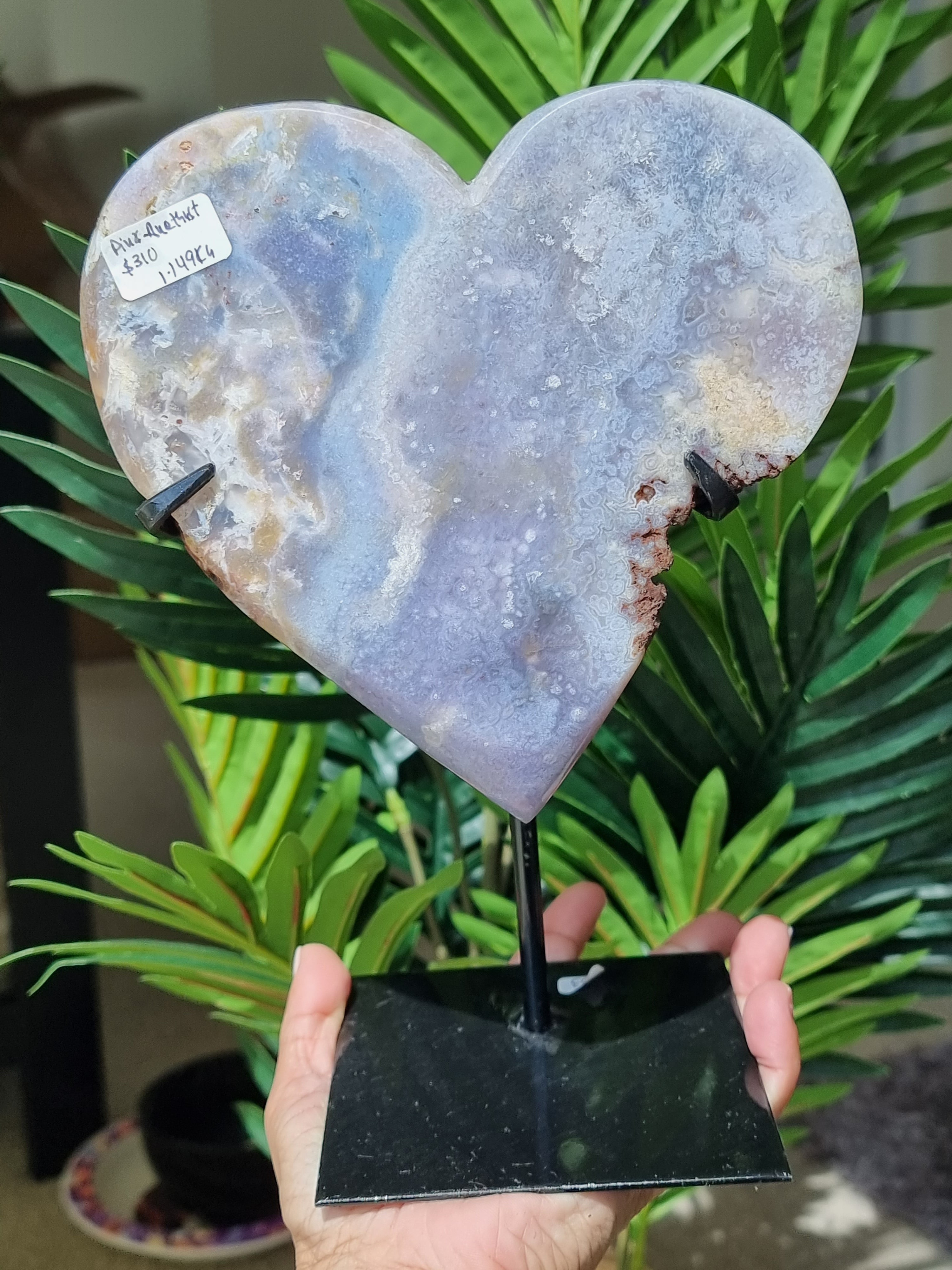 Pink Amethyst Heart