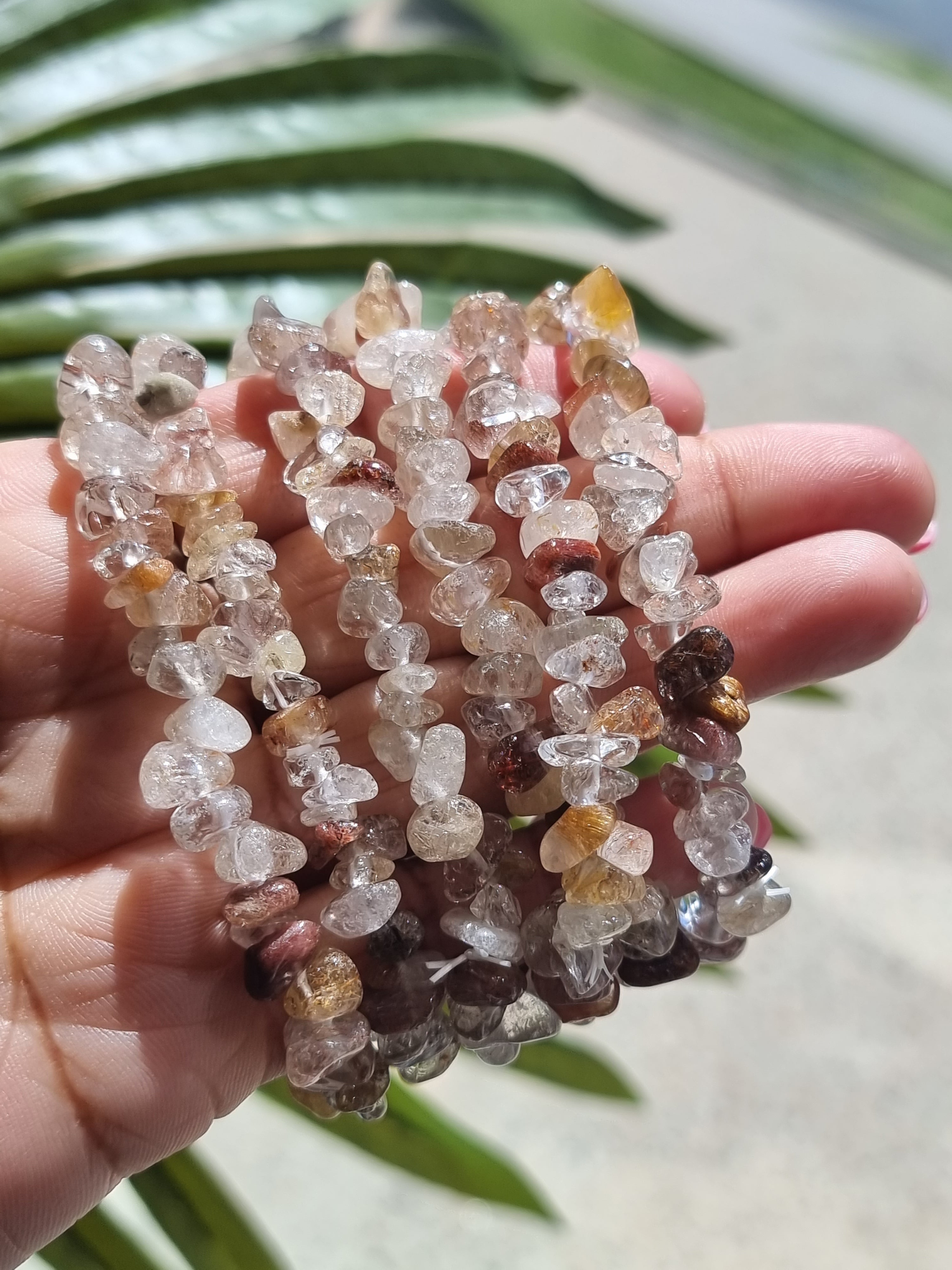 Rutilated Quartz Chip Bracelet