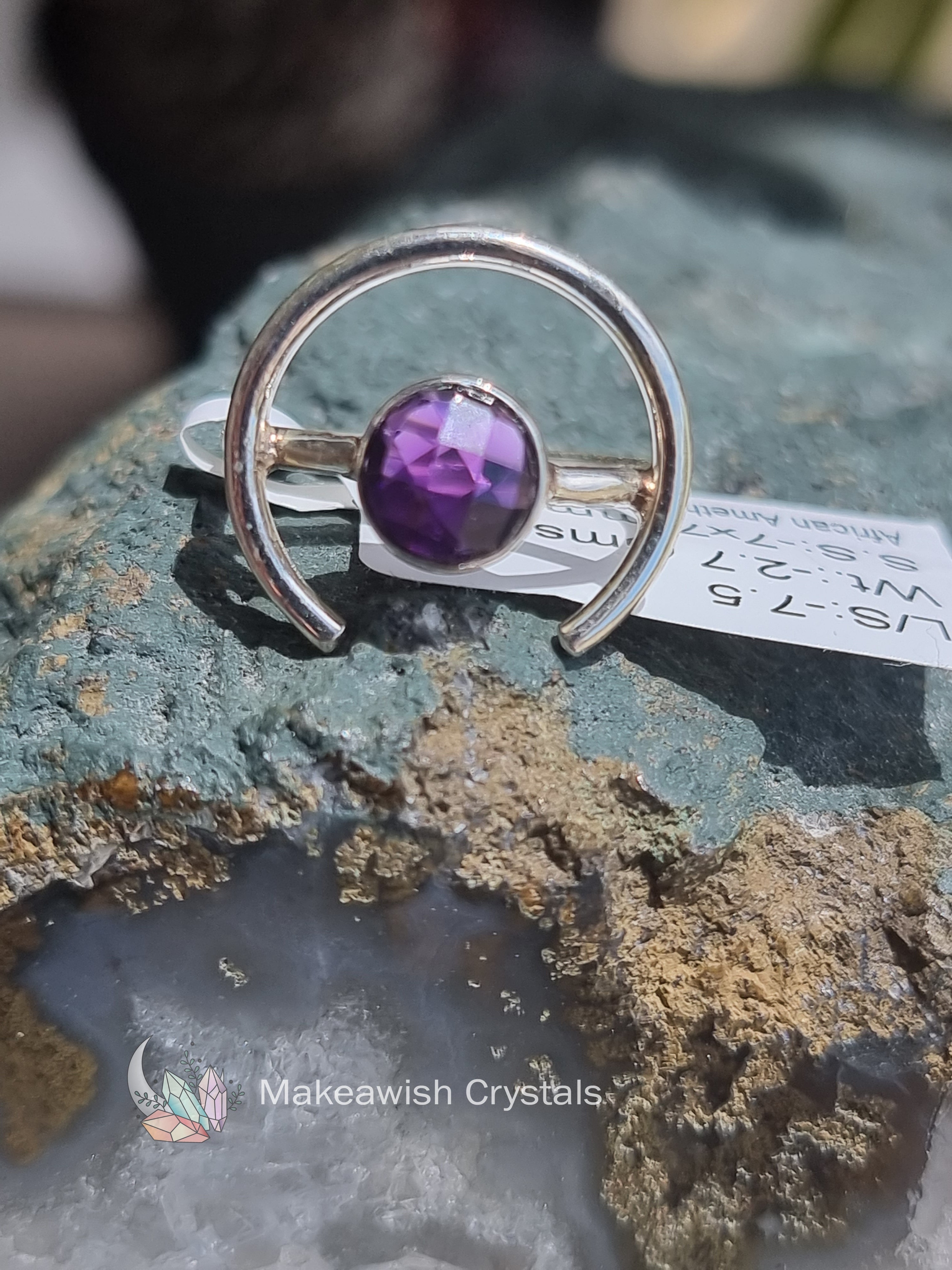 Faceted Amethyst Ring
