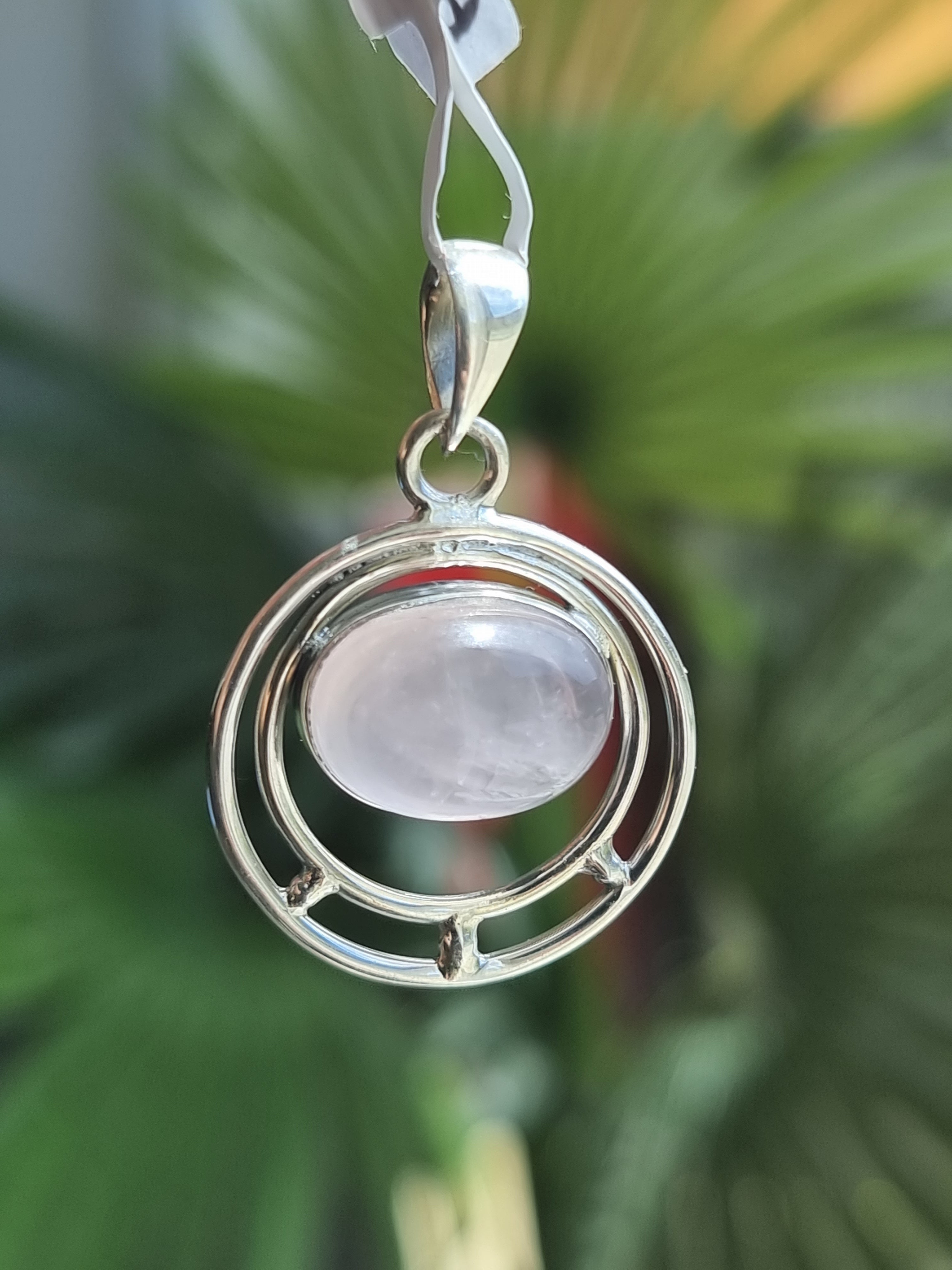 Rose Quartz Pendant Sterling Silver