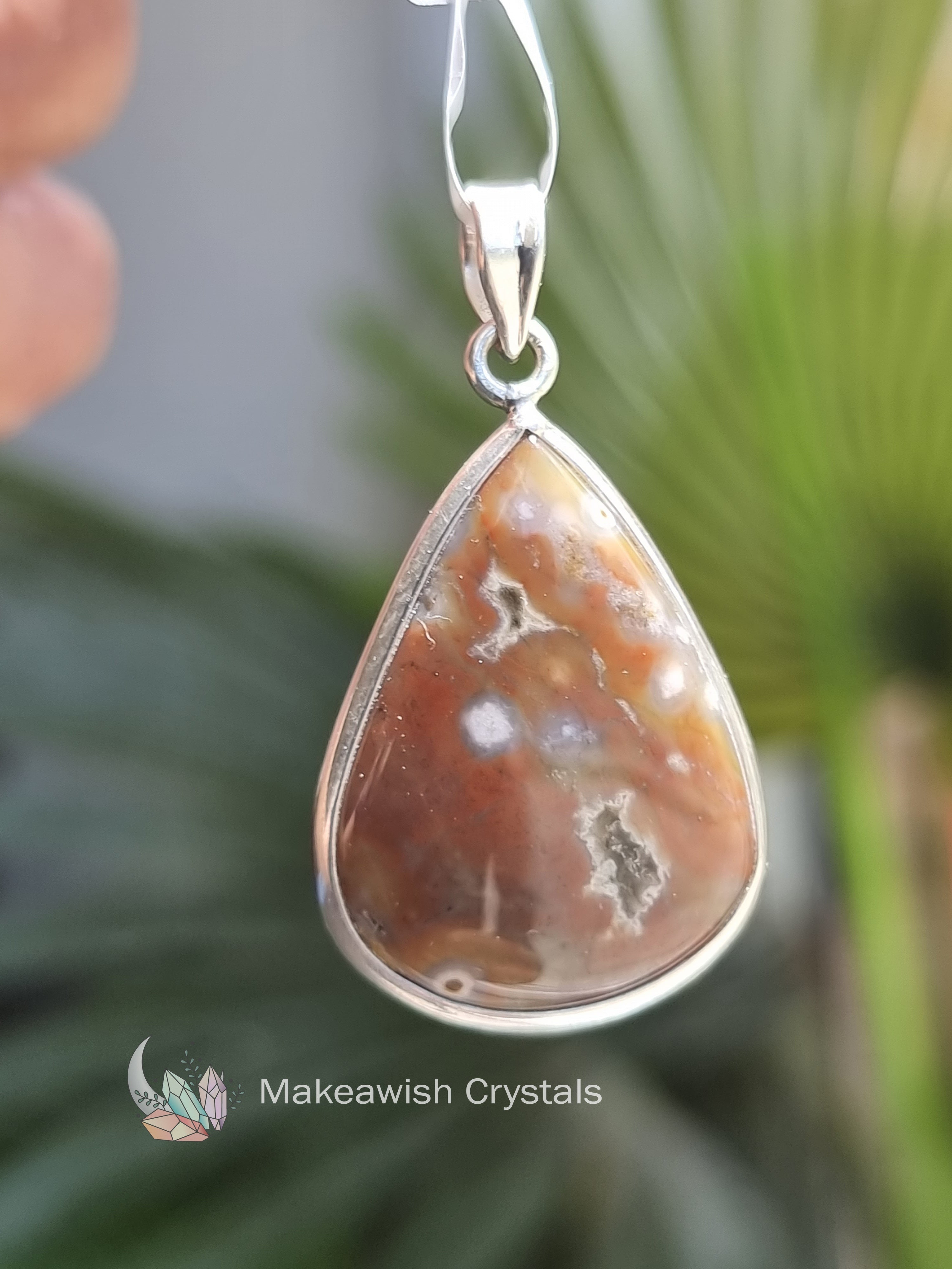 Bloodstone Pendant Sterling Silver